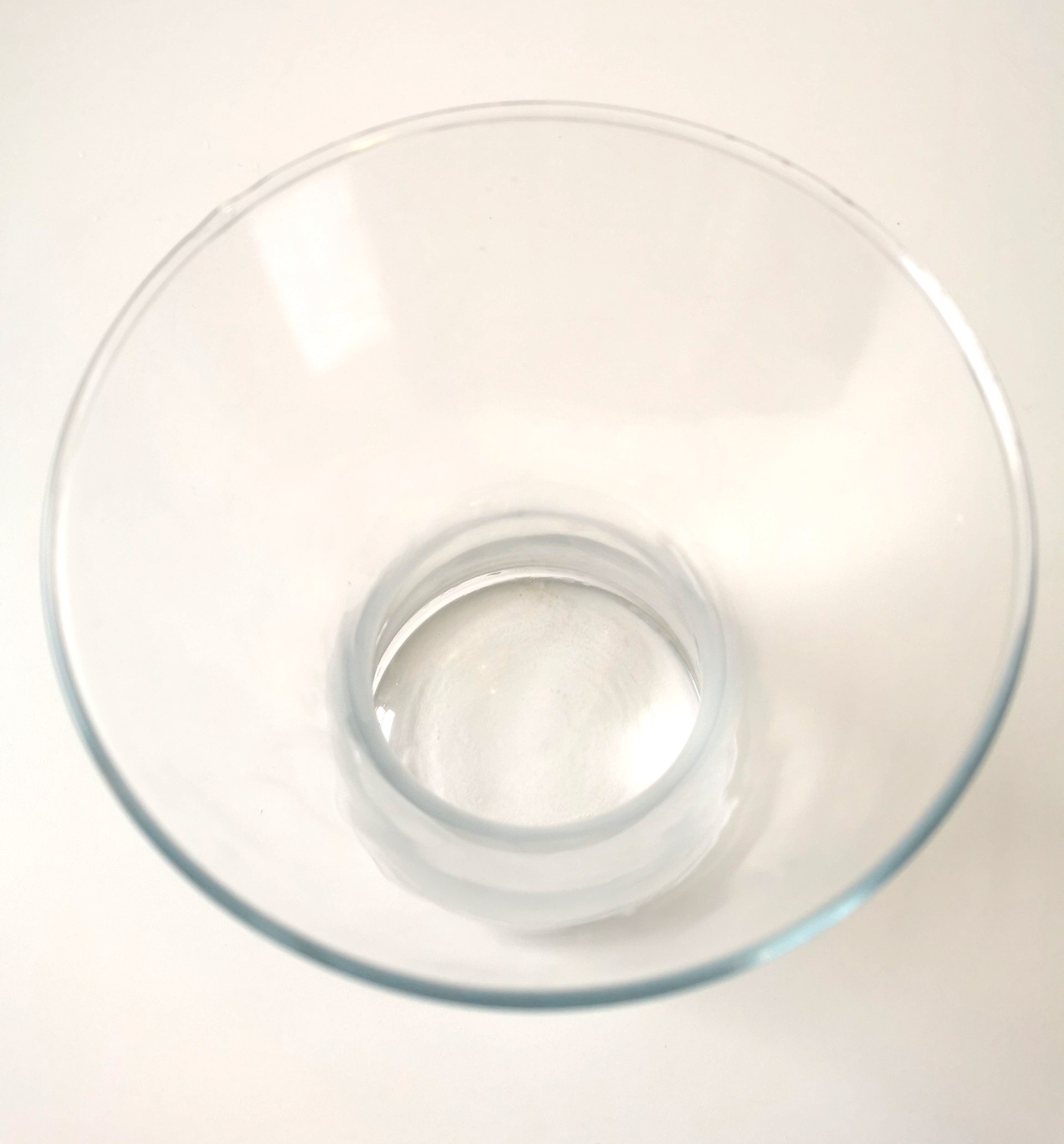 Vintage Clear Glass Hourglass Vase - 7.5" Tall Belly Shape - photo 5