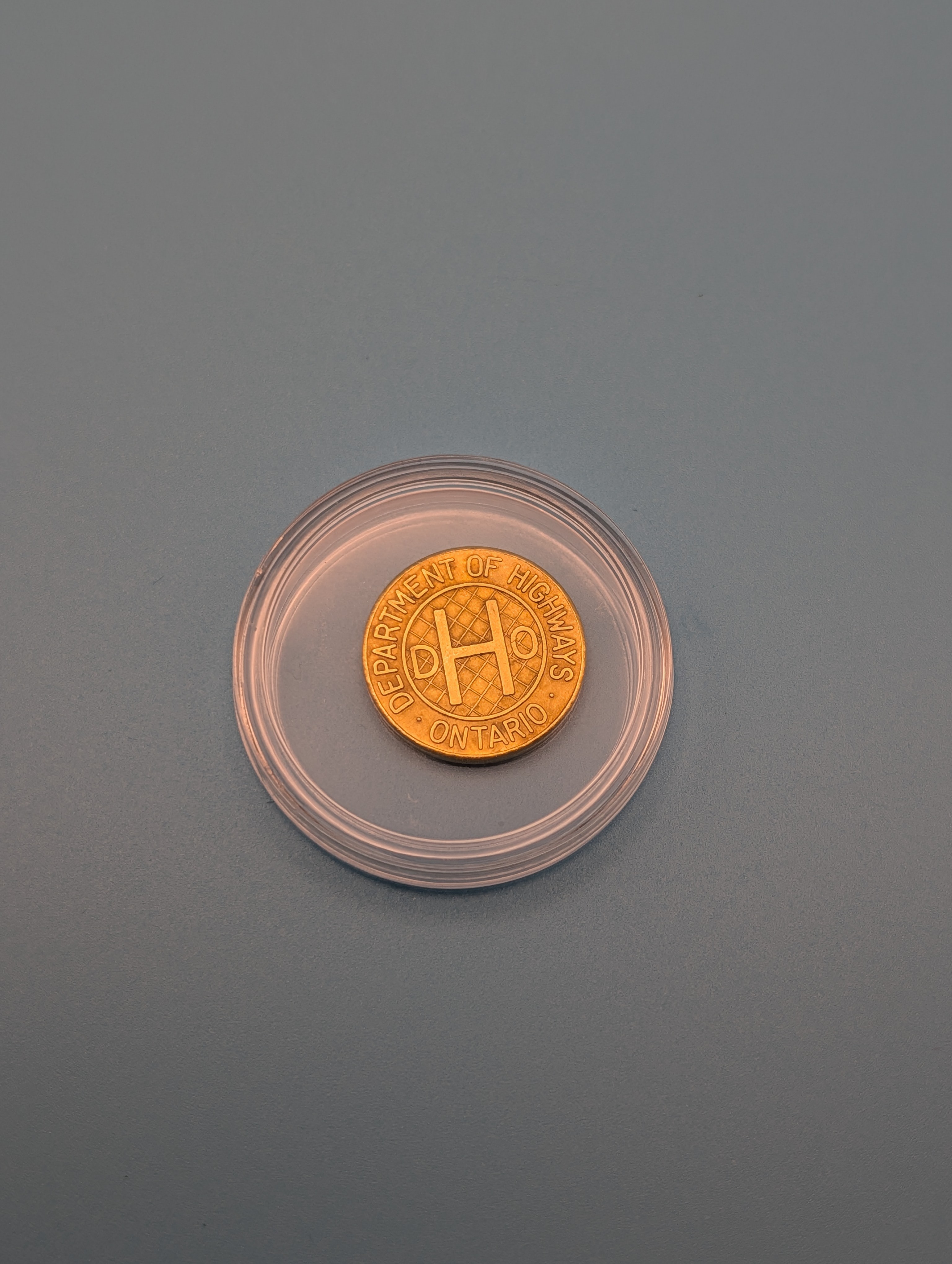 ONTARIO DEPARTMENT OF HIGHWAYS Class 1 Vehicle BRASS TOLL TOKEN