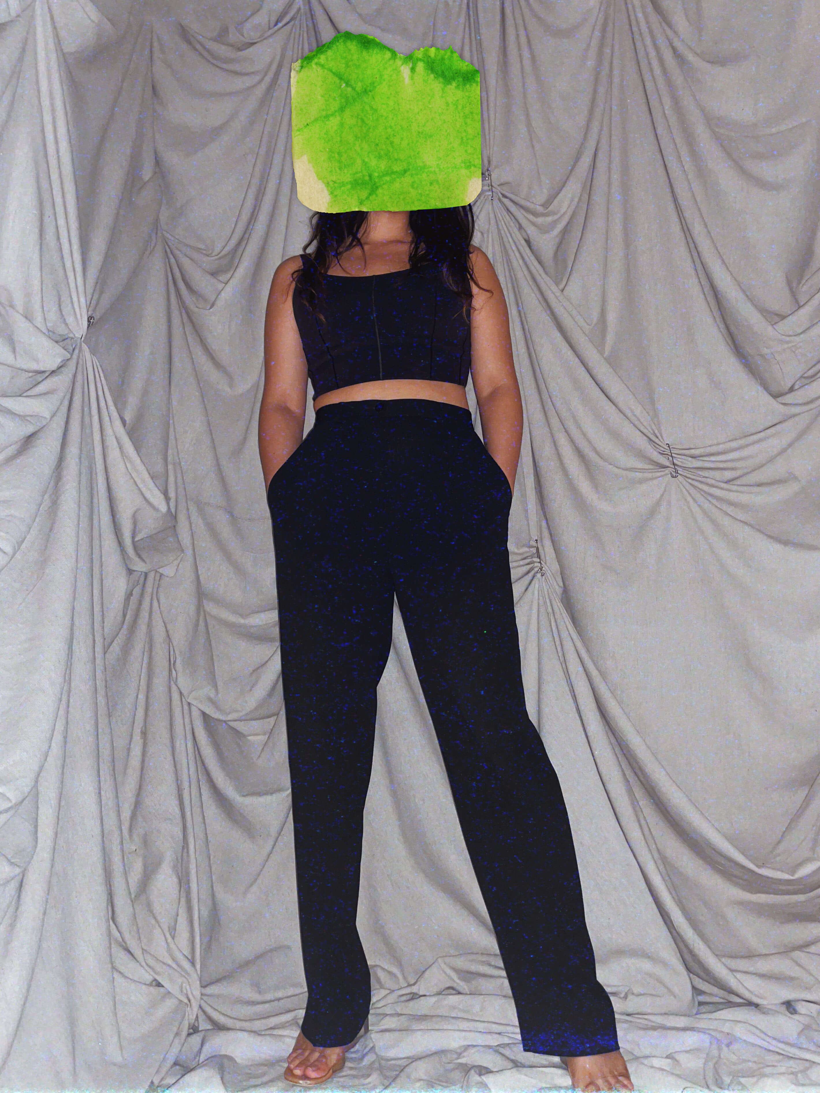 vintage black slacks ★ petite pleated professional pants - photo 2