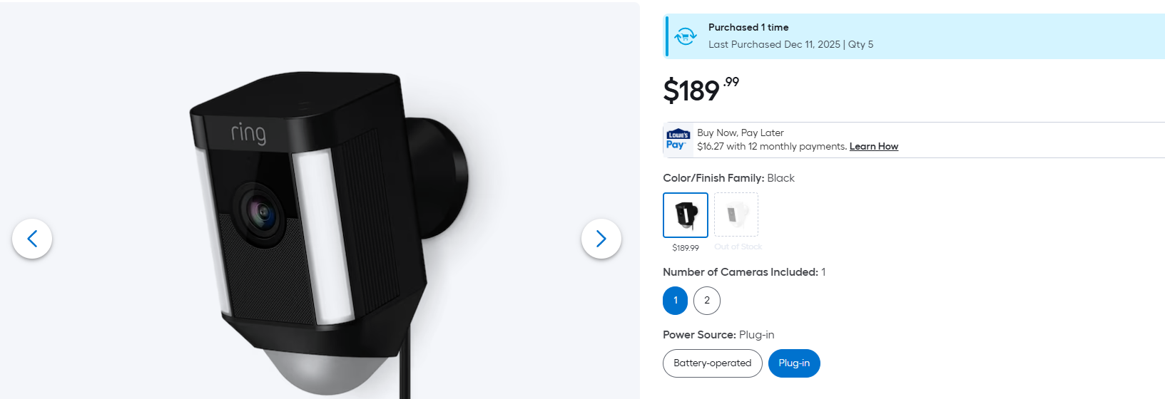Ring Spotlight Cam Wired - Plug-In Smart Security Video Camera - photo 2