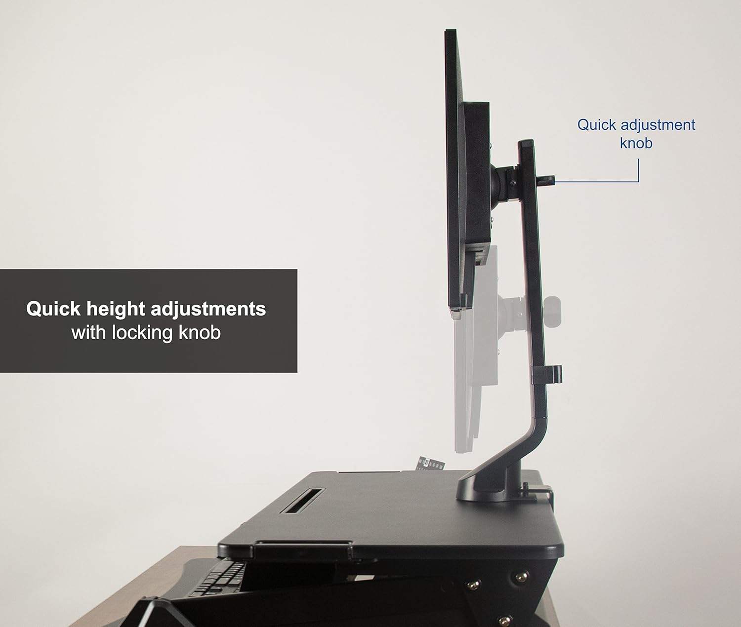 VIVO  Adjustable Single Monitor Mount for Sit-Stand Workstation - photo 2