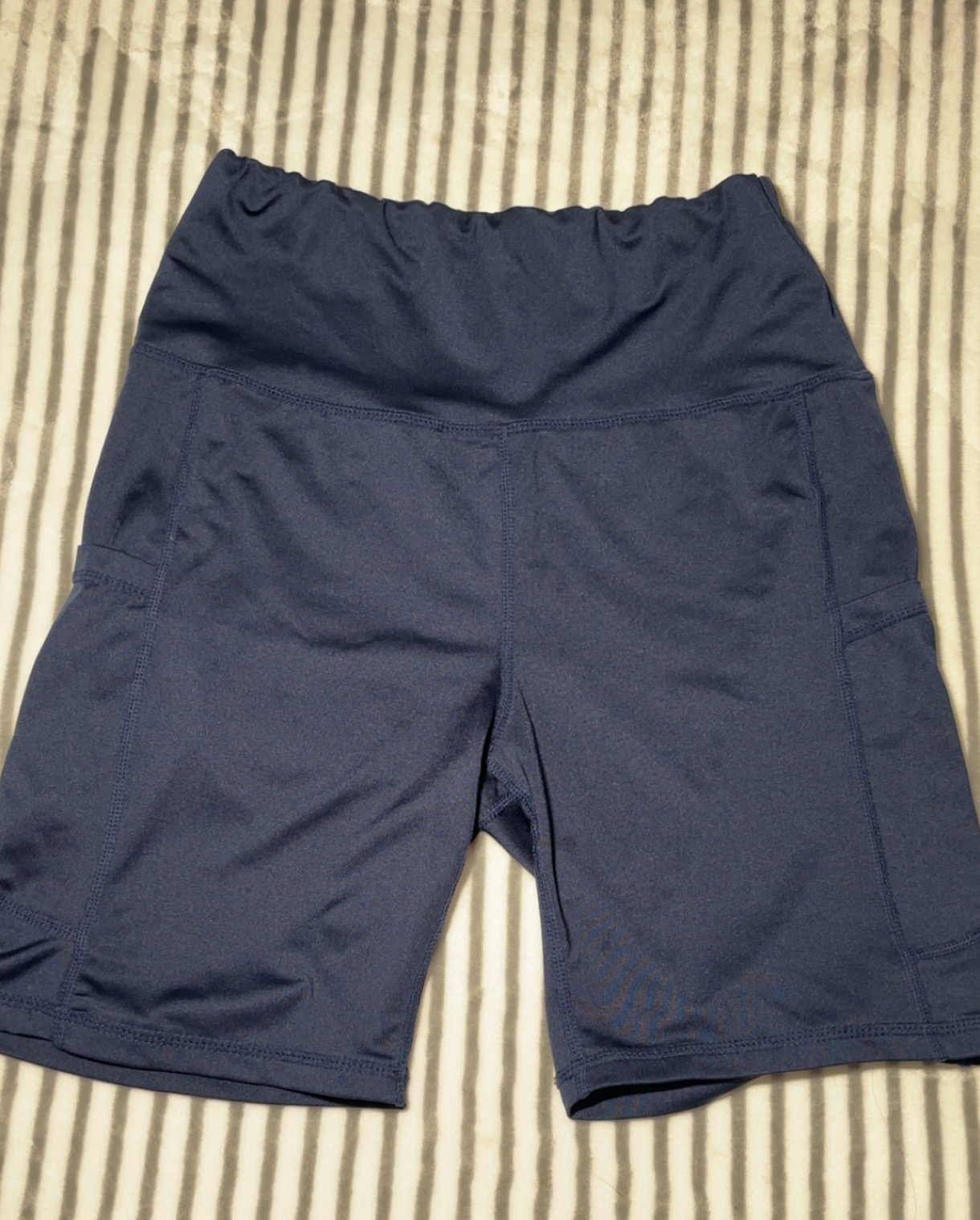 Navy blue biker shorts for women