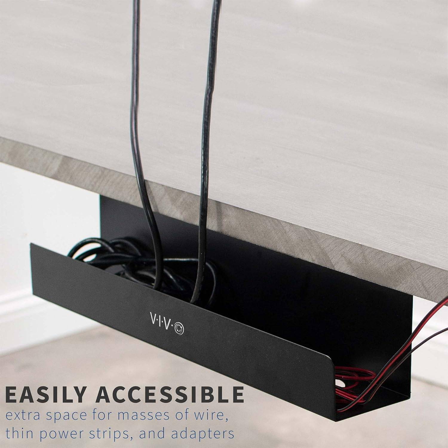 New  VIVO Under Desk Black 17 inch Cable Management Tray - photo 3