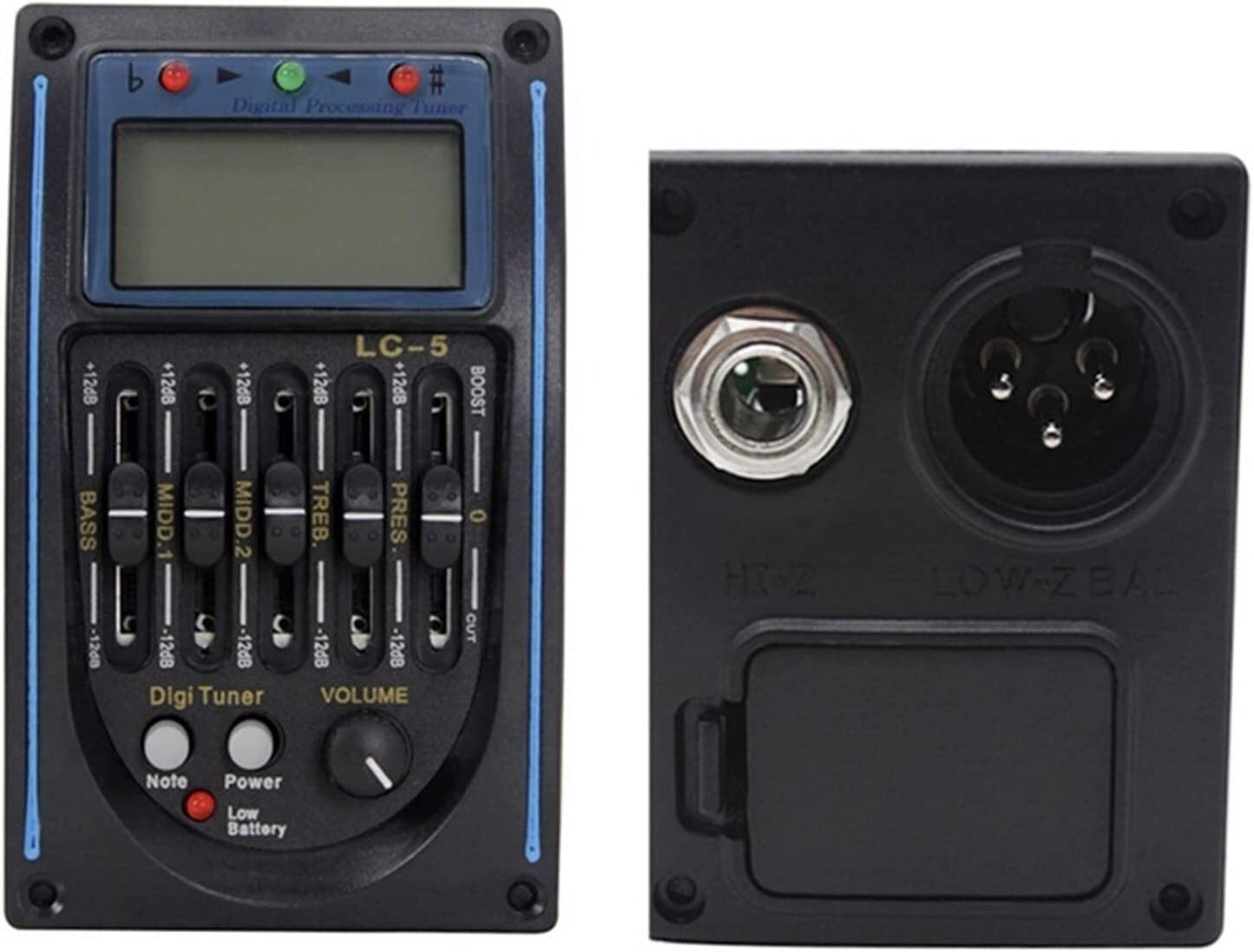 Acoustic Guitar Preamp EQ LC-5 – 5-Band EQ, Piezo Pickup, Output - photo 5