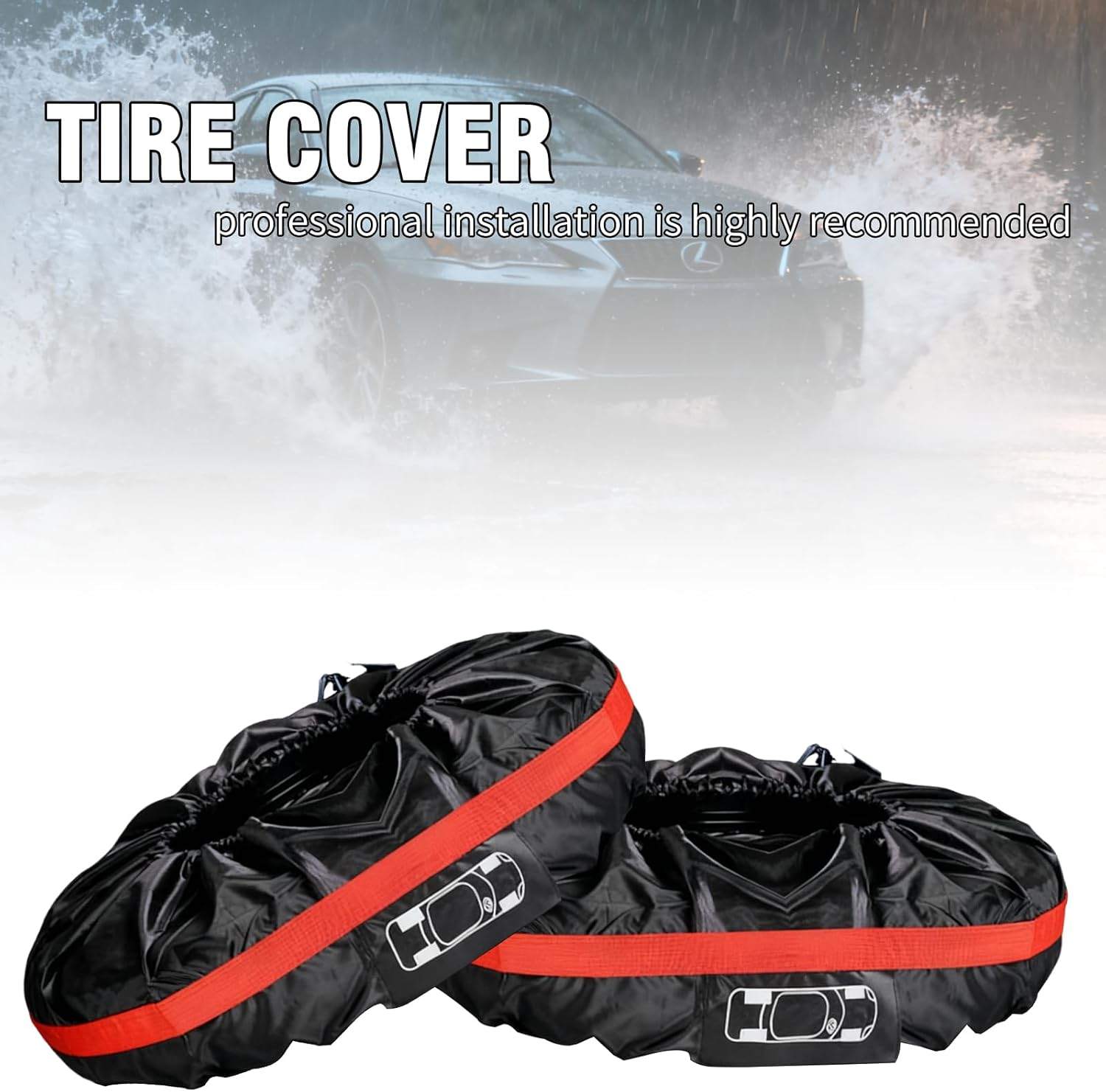 Tire Cover Set of 4 with Handle For 19"-23" (New in BOX) - photo 5