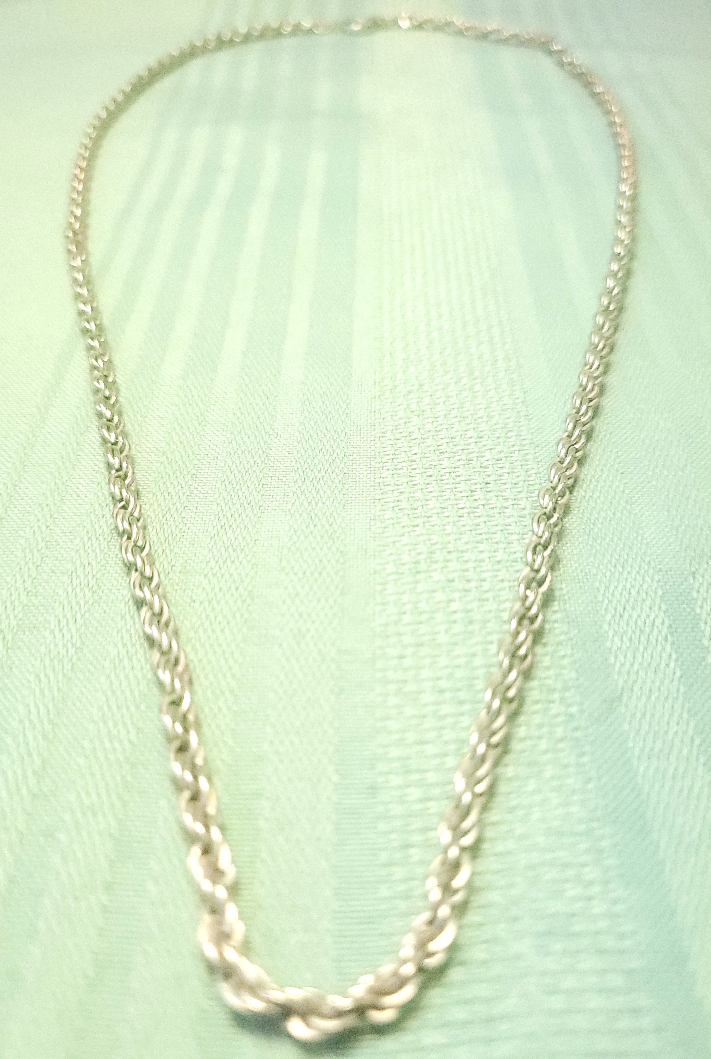 24" Silver Tone Diamond-Cut Rope Chain Necklace 4mm Unisex Retro - photo 3