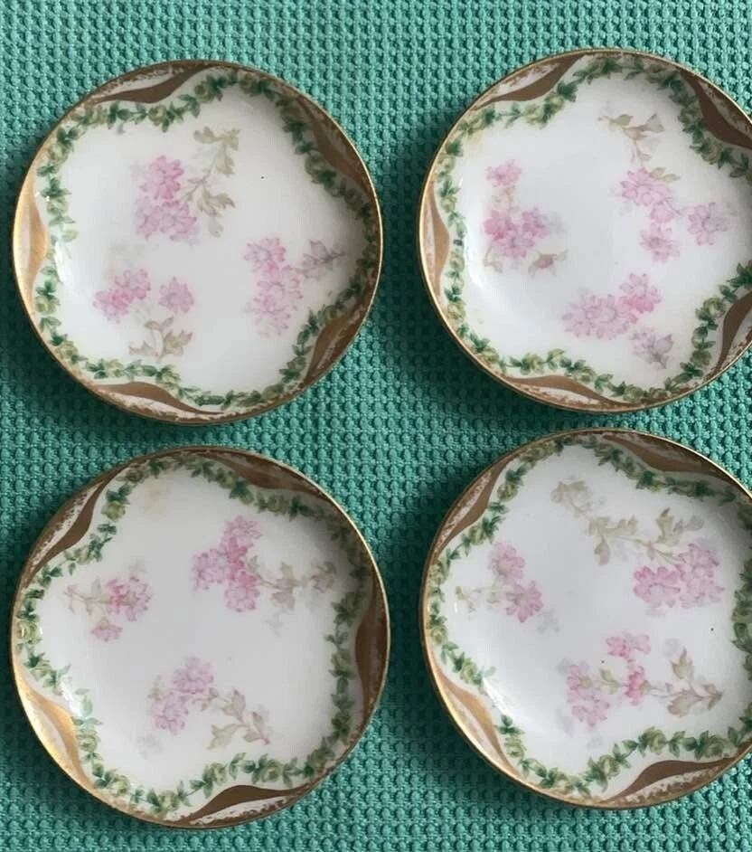 Rare Vintage Haviland & Co Limoges small Floral Plates