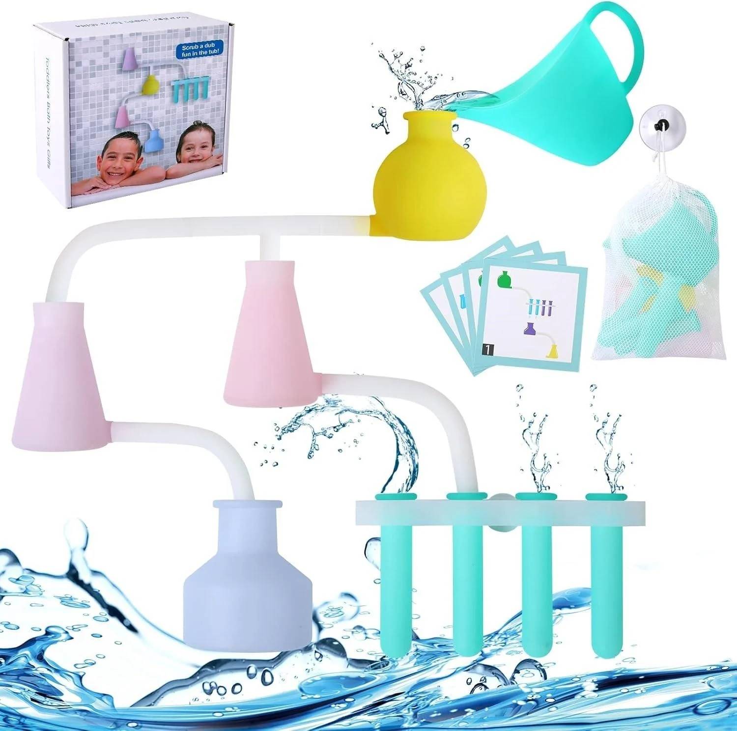 *Brand New* Toddlers Bath Toys Soft Silicone, Waterfall Set STEM