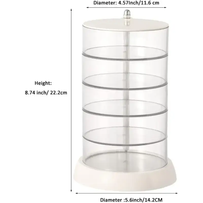 5 Tier Rotating Jewelry Storage Box, NEW - photo 2