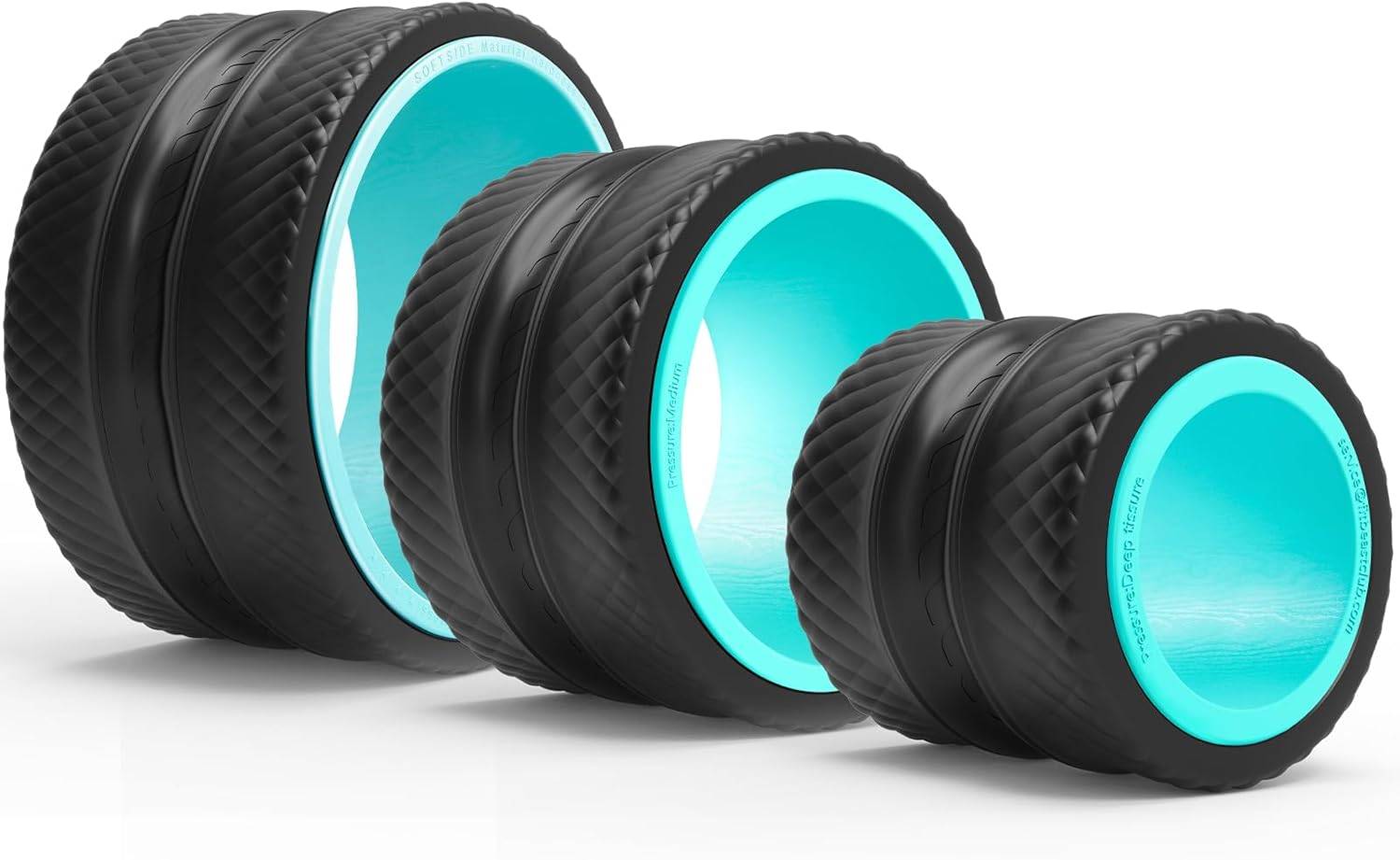 3-Piece Foam Roller Wheel - FitBeast Back Roller - Brand New