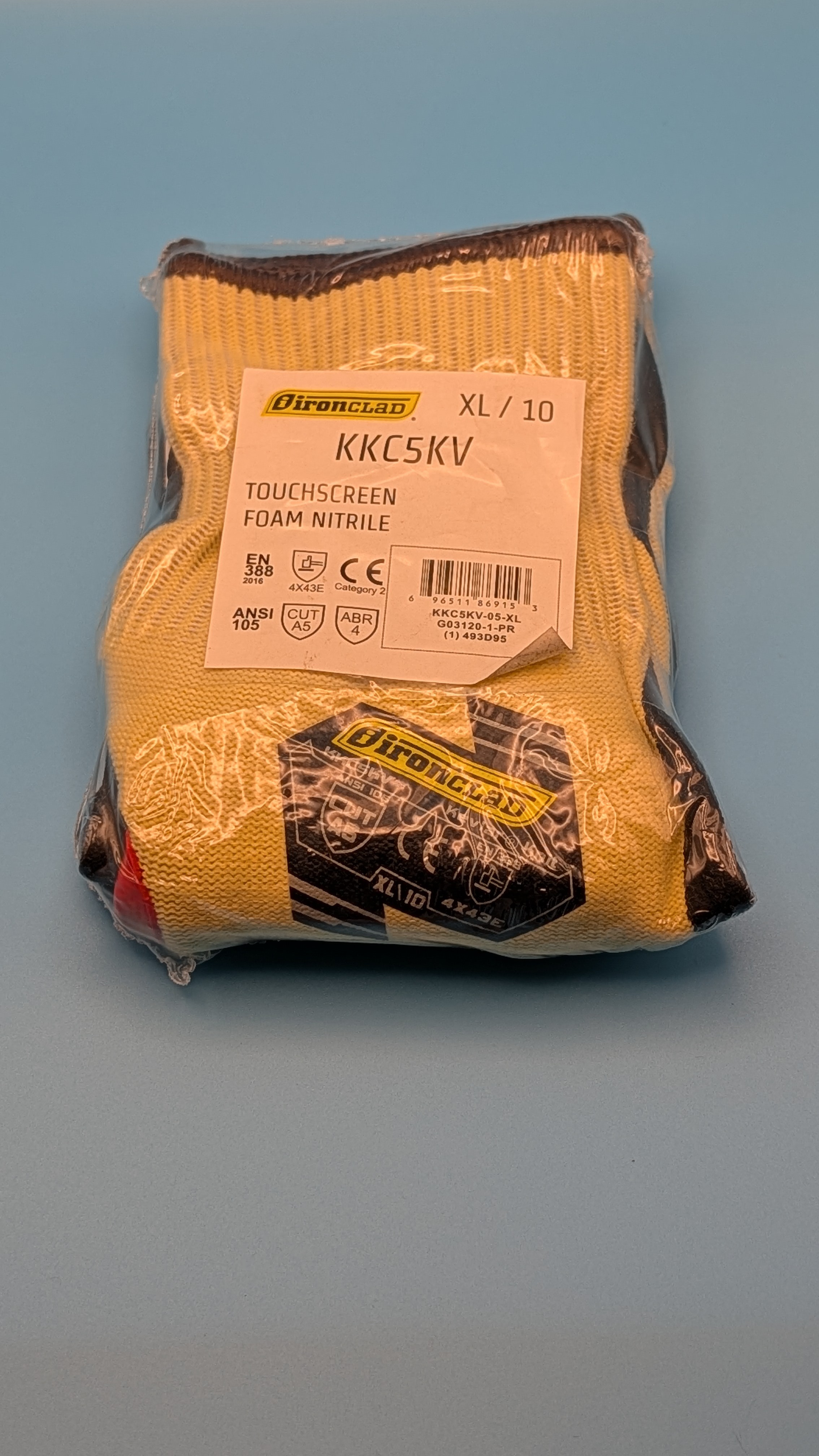 Ironclad Cut Resistant (A5) Touchscreen Gloves  SIZE XL(10)