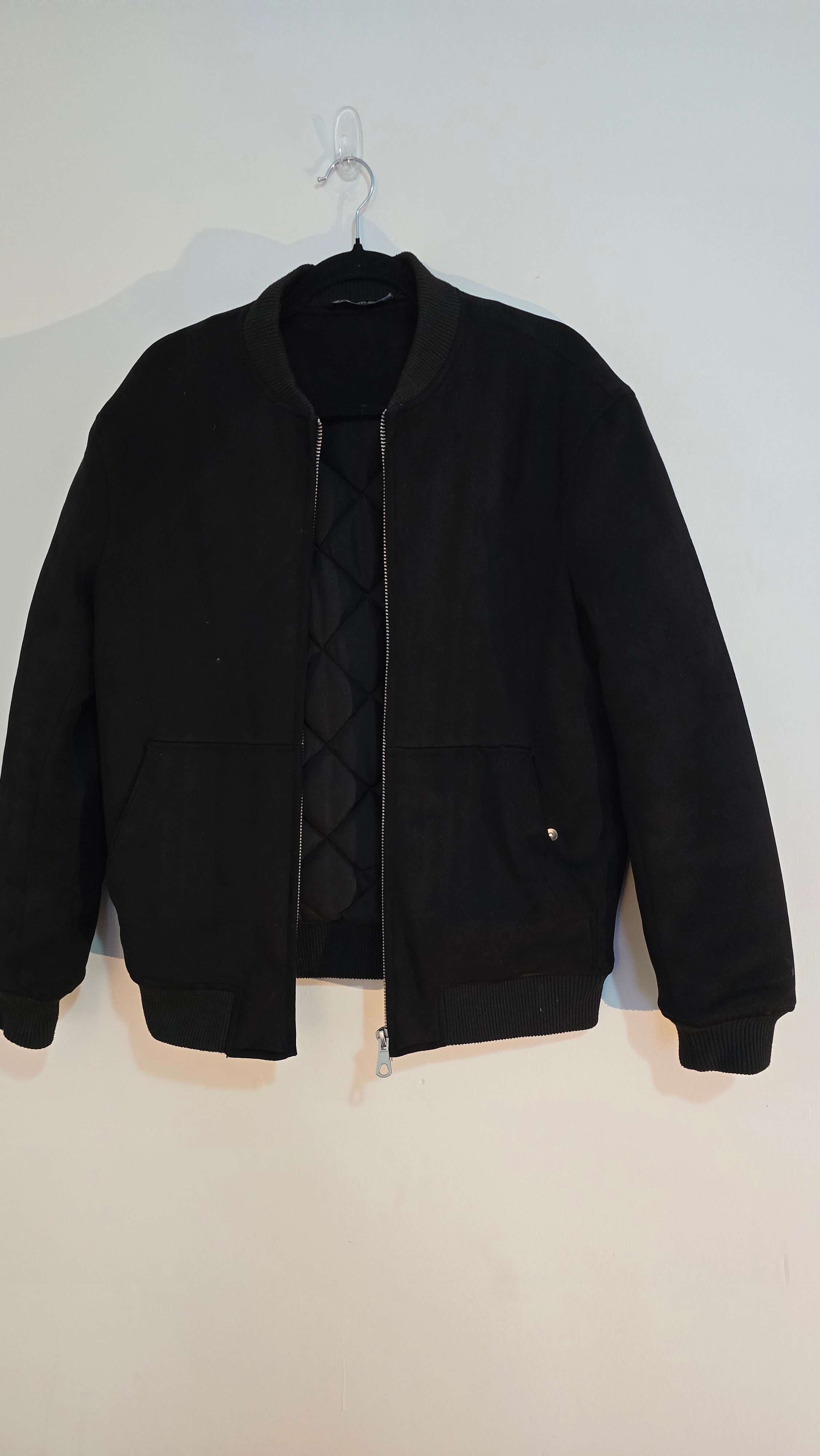 Zara Black Bomber Jacket - Size S - photo 2