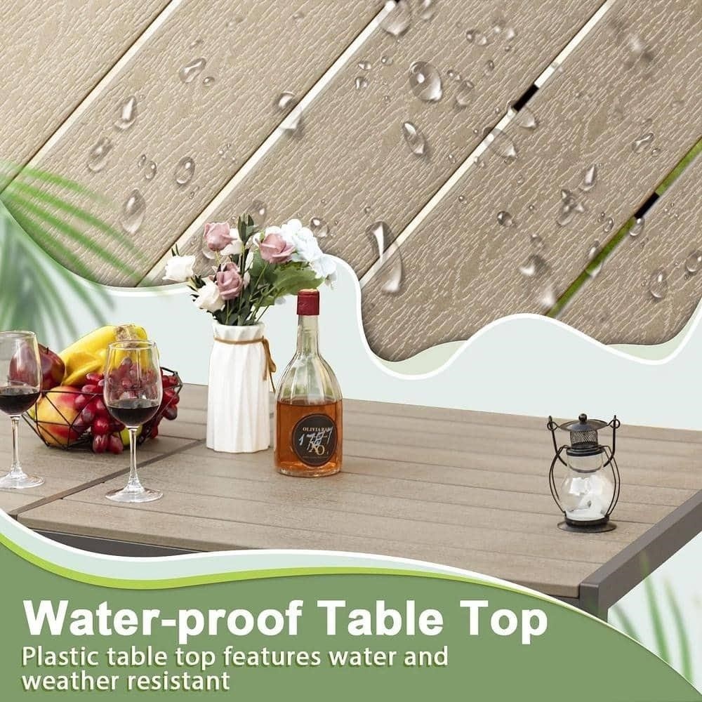 New Alfresco 60 in. Bronze Steel Outdoor Dining Table - photo 2