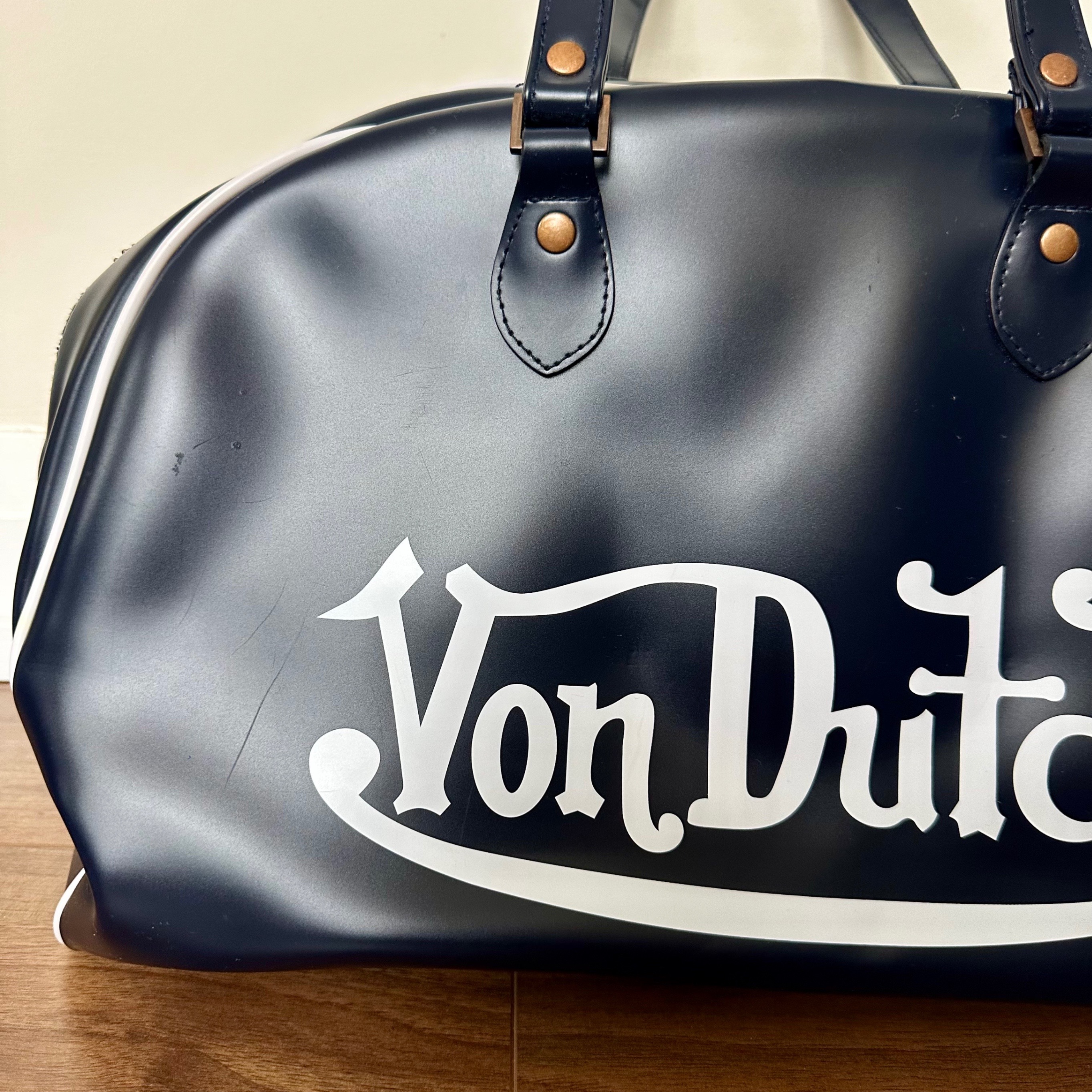 Vintage Navy Von Dutch Duffle Bowling Bag - photo 2