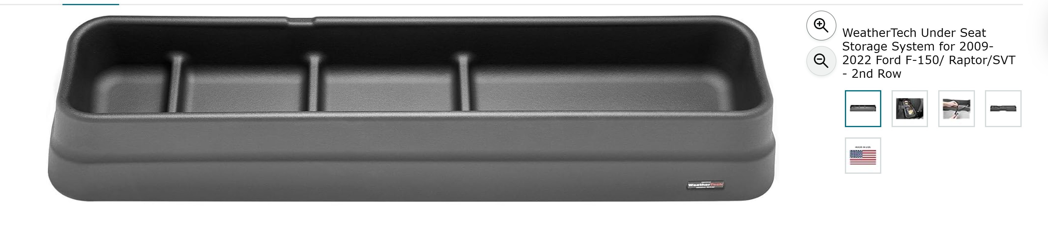 WeatherTech Under Seat Storage System for 2009-2022 Ford F-150 - photo 5