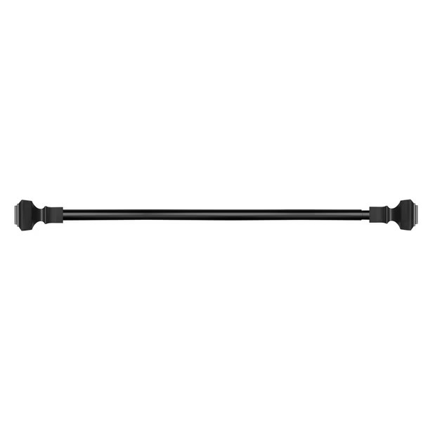 Black Curtain Rod - Adjustable 42-84 inches