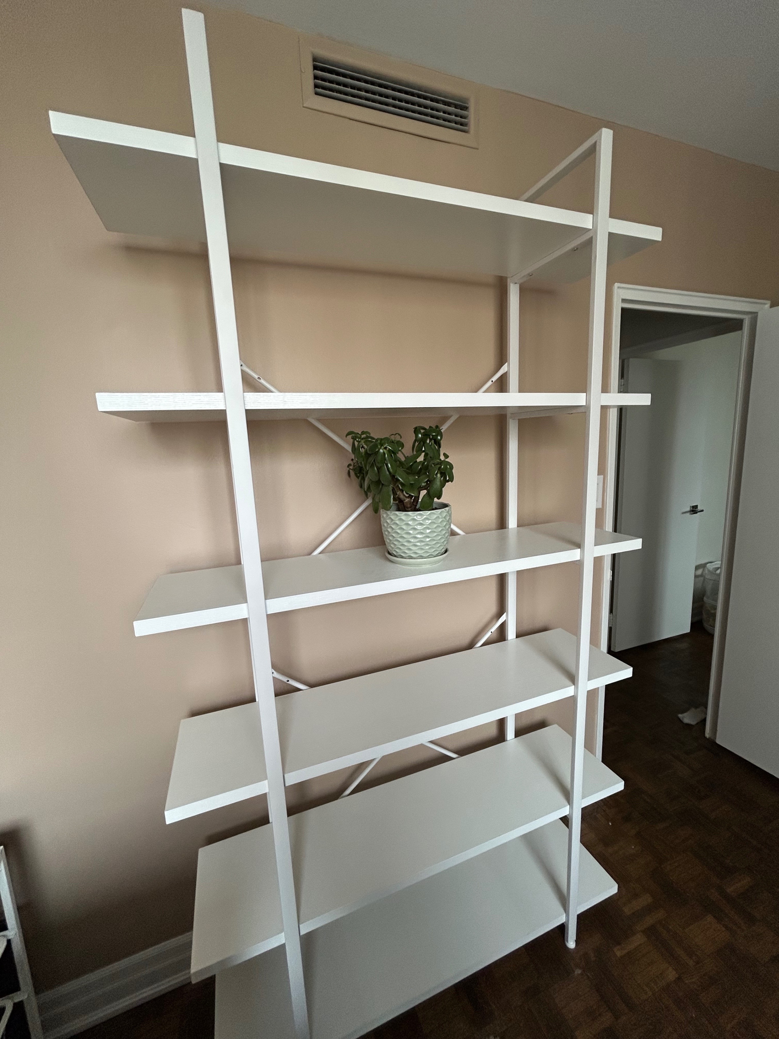 📚 HSH 6-Tier Tall White Bookshelf