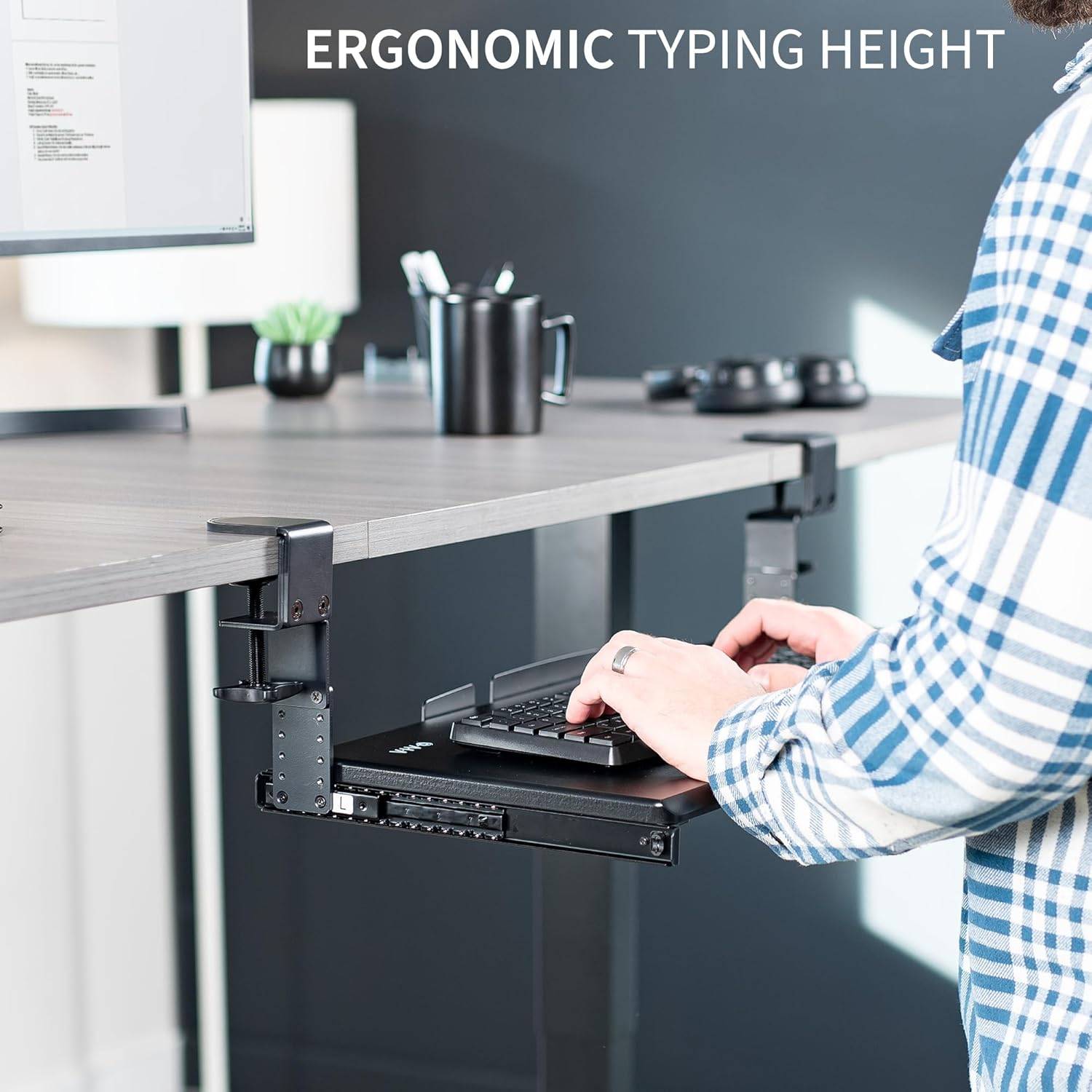 New VIVO Large Height Adjustable Under Desk Keyboard