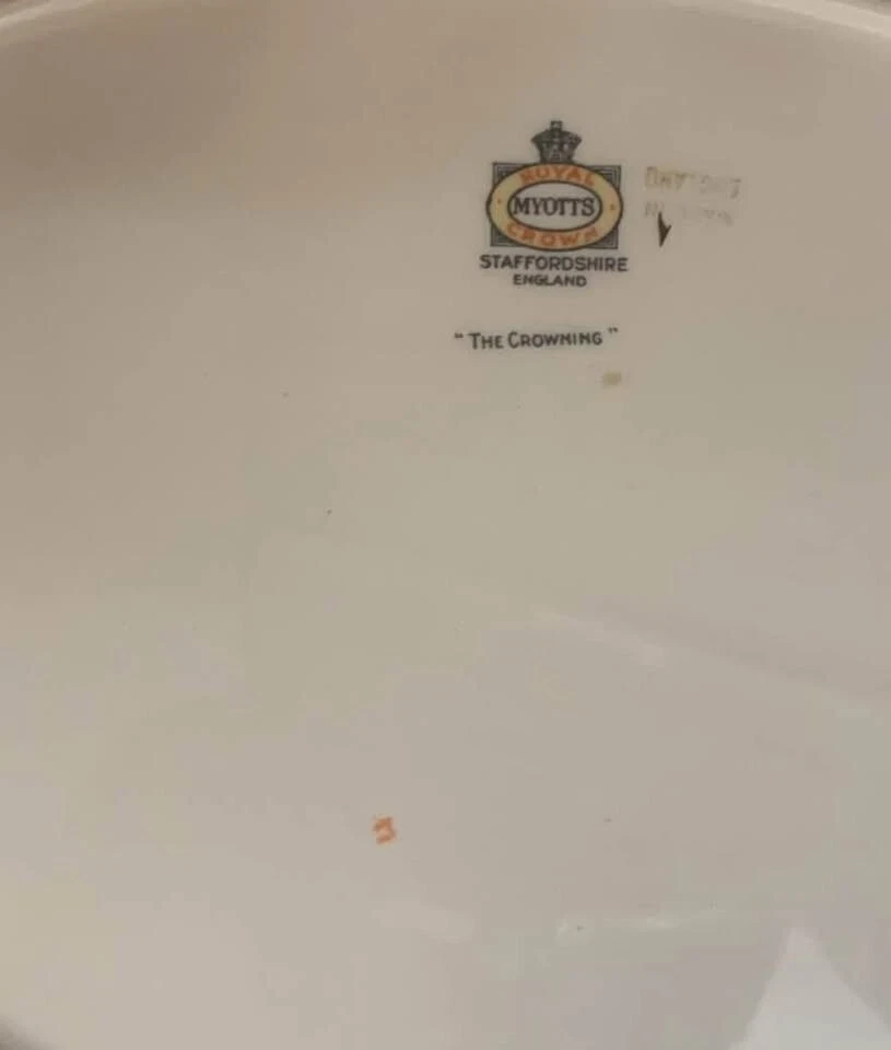 Rare Vintage Myotts Royal Crown 'The Crowning' Platter - photo 5