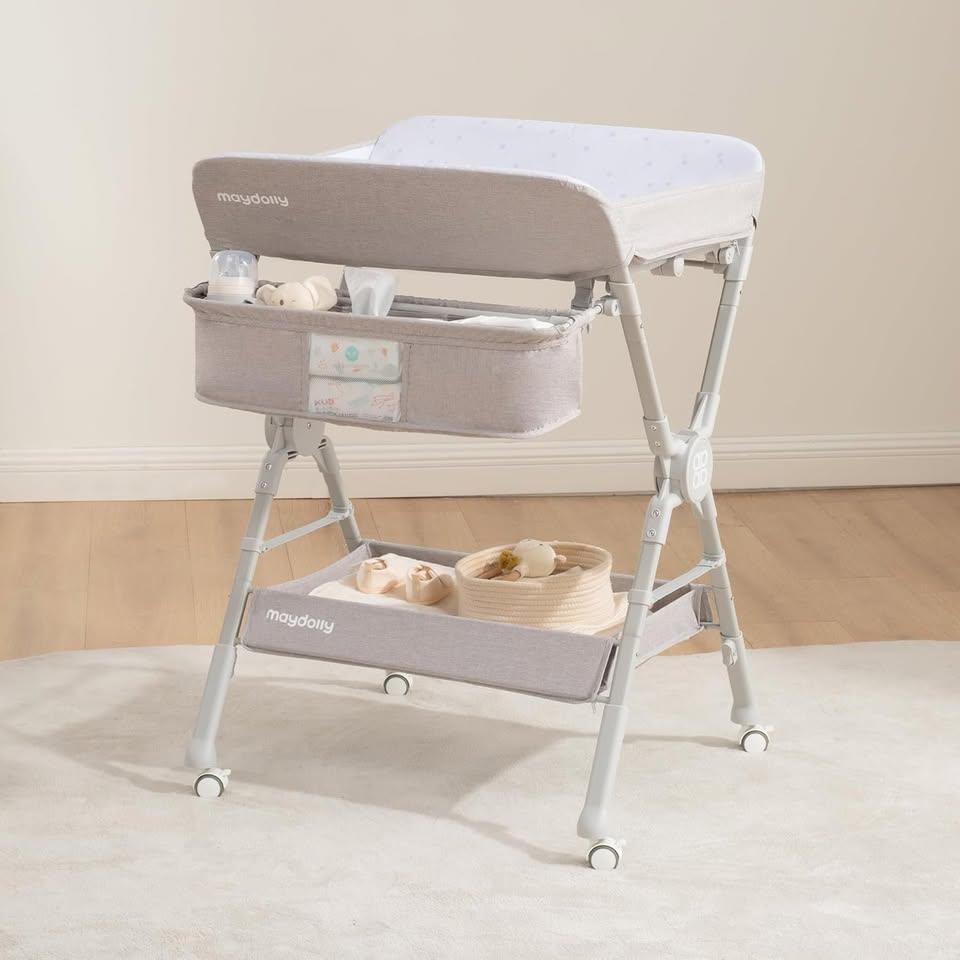 NEW~ Portable Baby Changing Table, Adjustable Height, Wheels