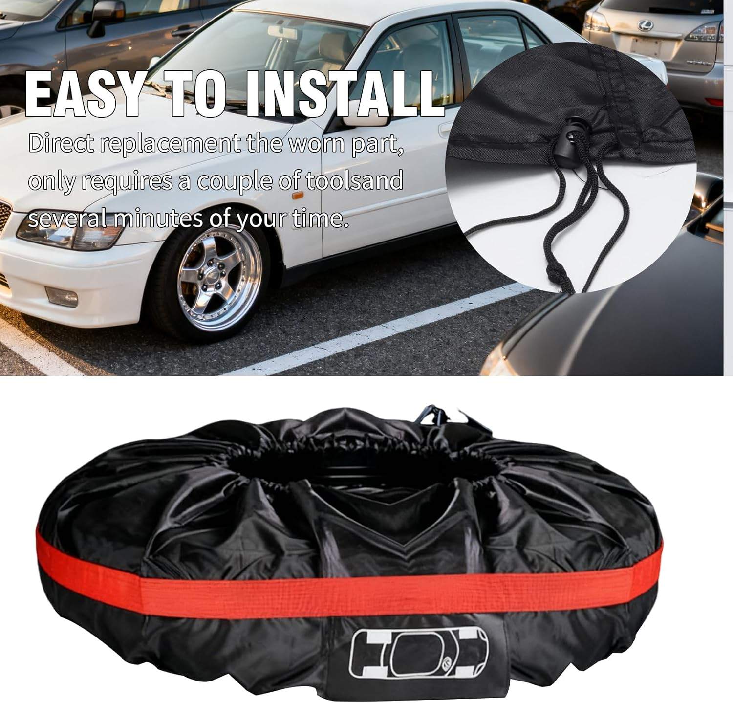 Tire Cover Set of 4 with Handle For 19"-23" (New in BOX) - photo 4