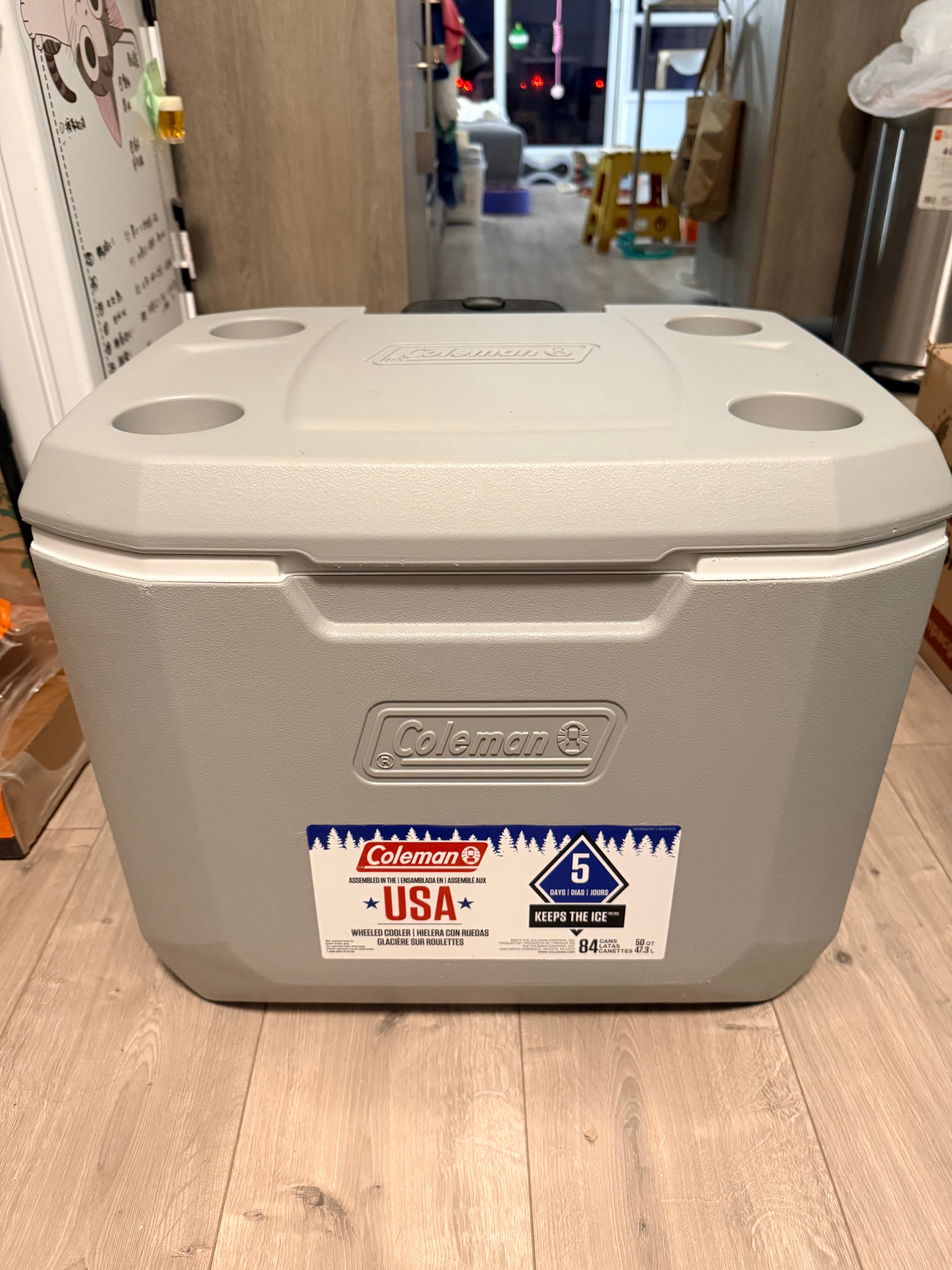 Coleman Wheeled Cooler – 5-Day Ice Retention (84 Cans)