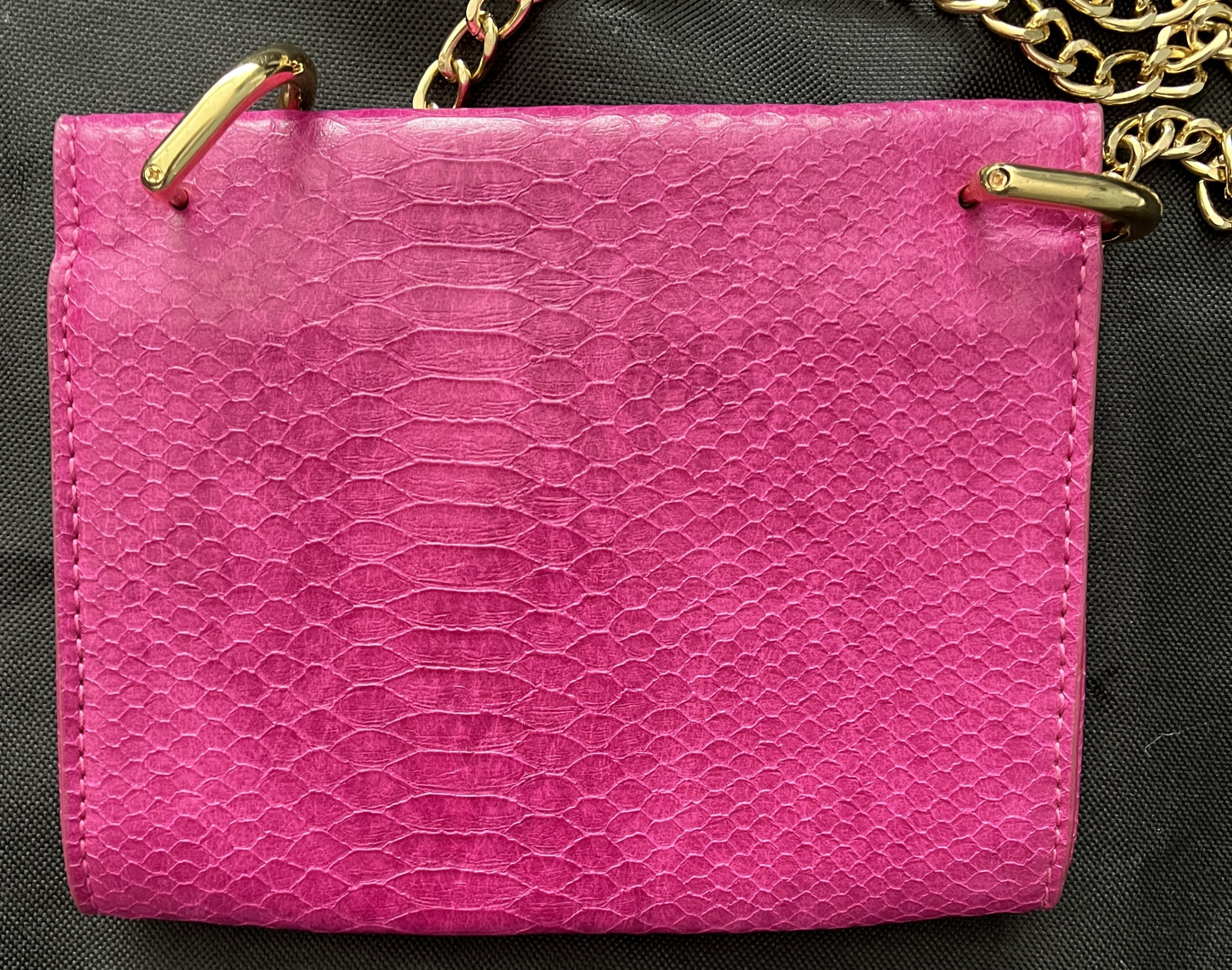 Aldo Pink Snakeskin Chain Wallet - photo 2