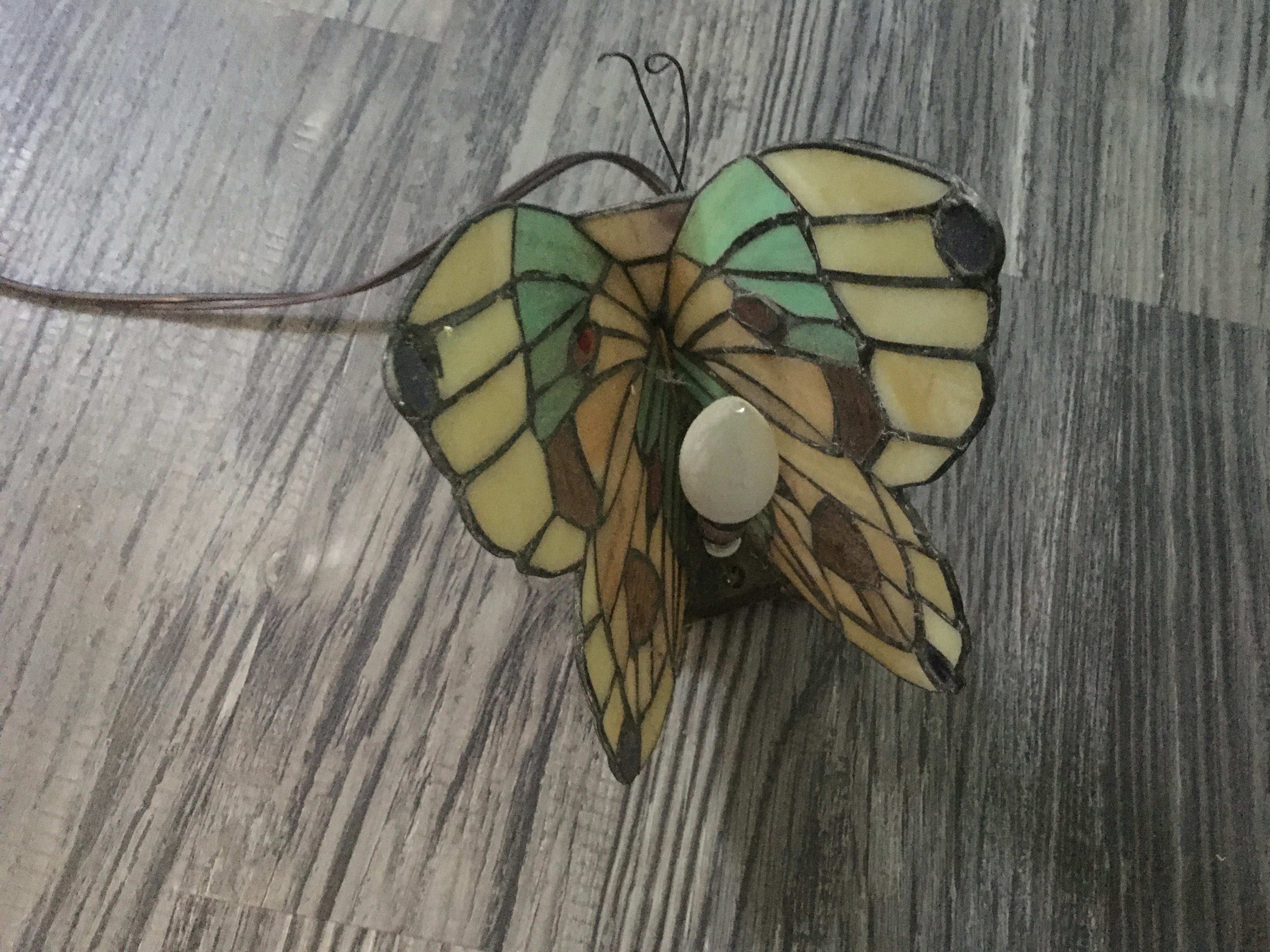 Butterfly Stained Glass Accent Lamp - photo 3