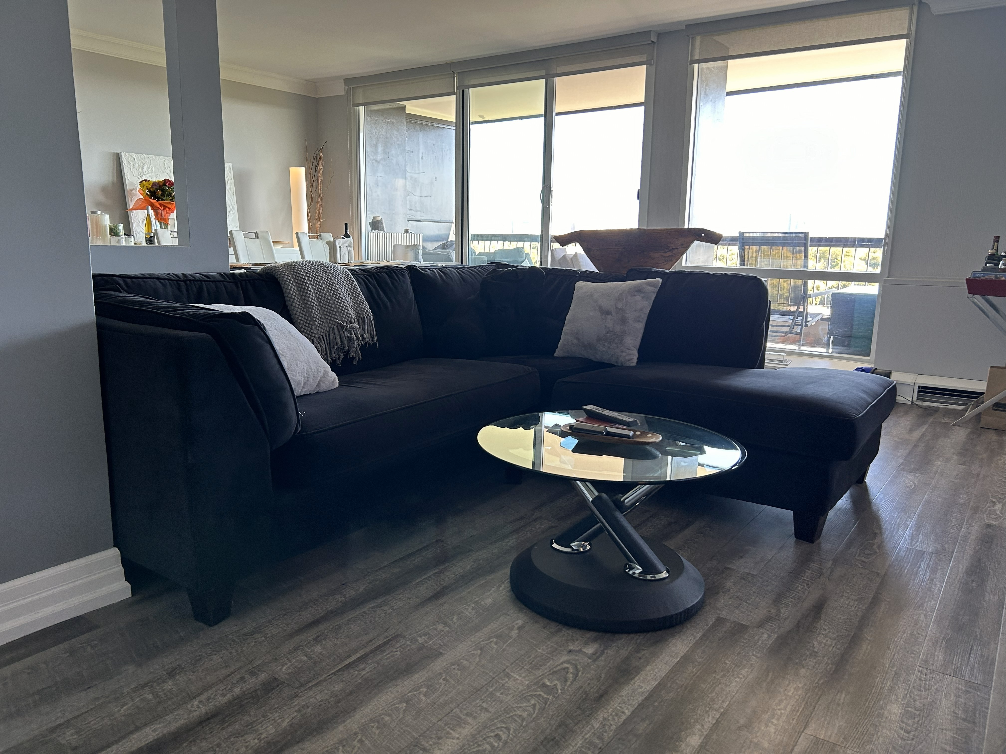 Modern Charcoal Black Sectional – Deep Seating & Move-In Ready - photo 2