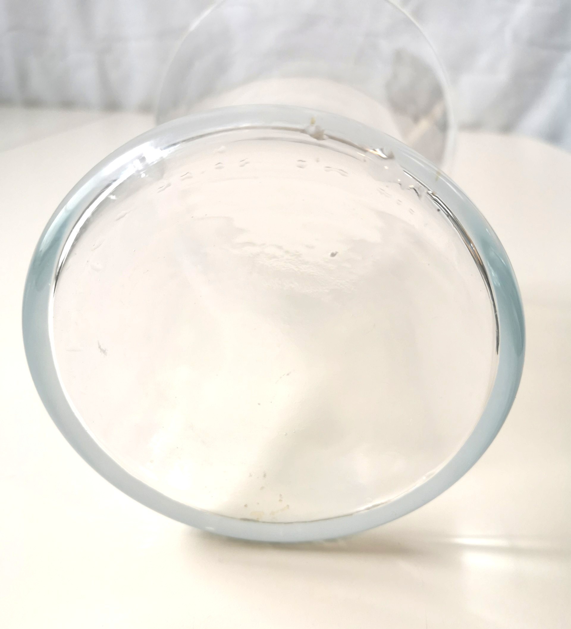 Vintage Clear Glass Hourglass Vase - 7.5" Tall Belly Shape - photo 3