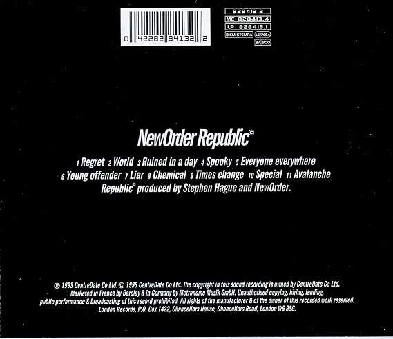 Republic New Order CD - photo 2