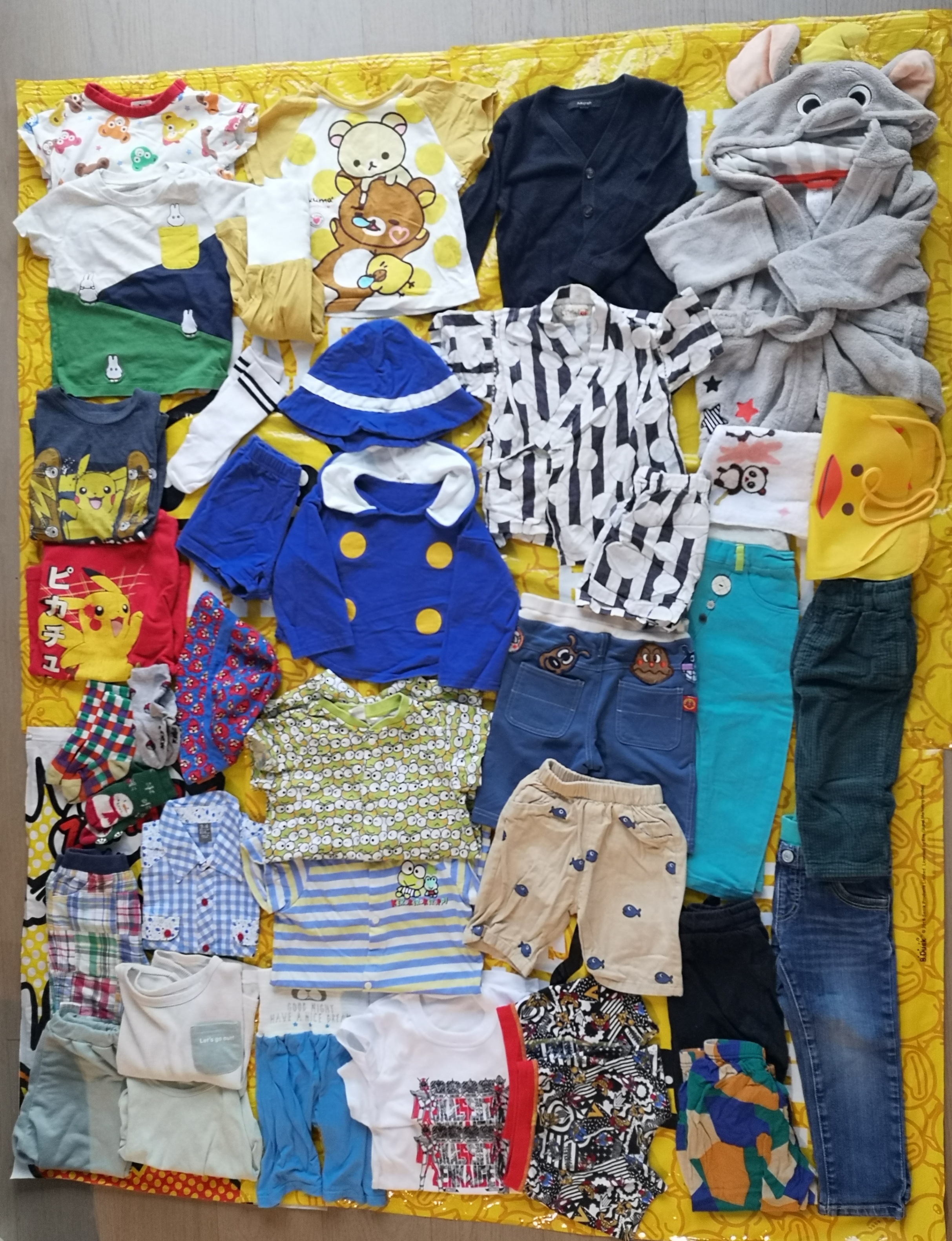 39pcs Clothing Set Yukata Pikachu Rilakkuma Miffy Toddler 2T–3T