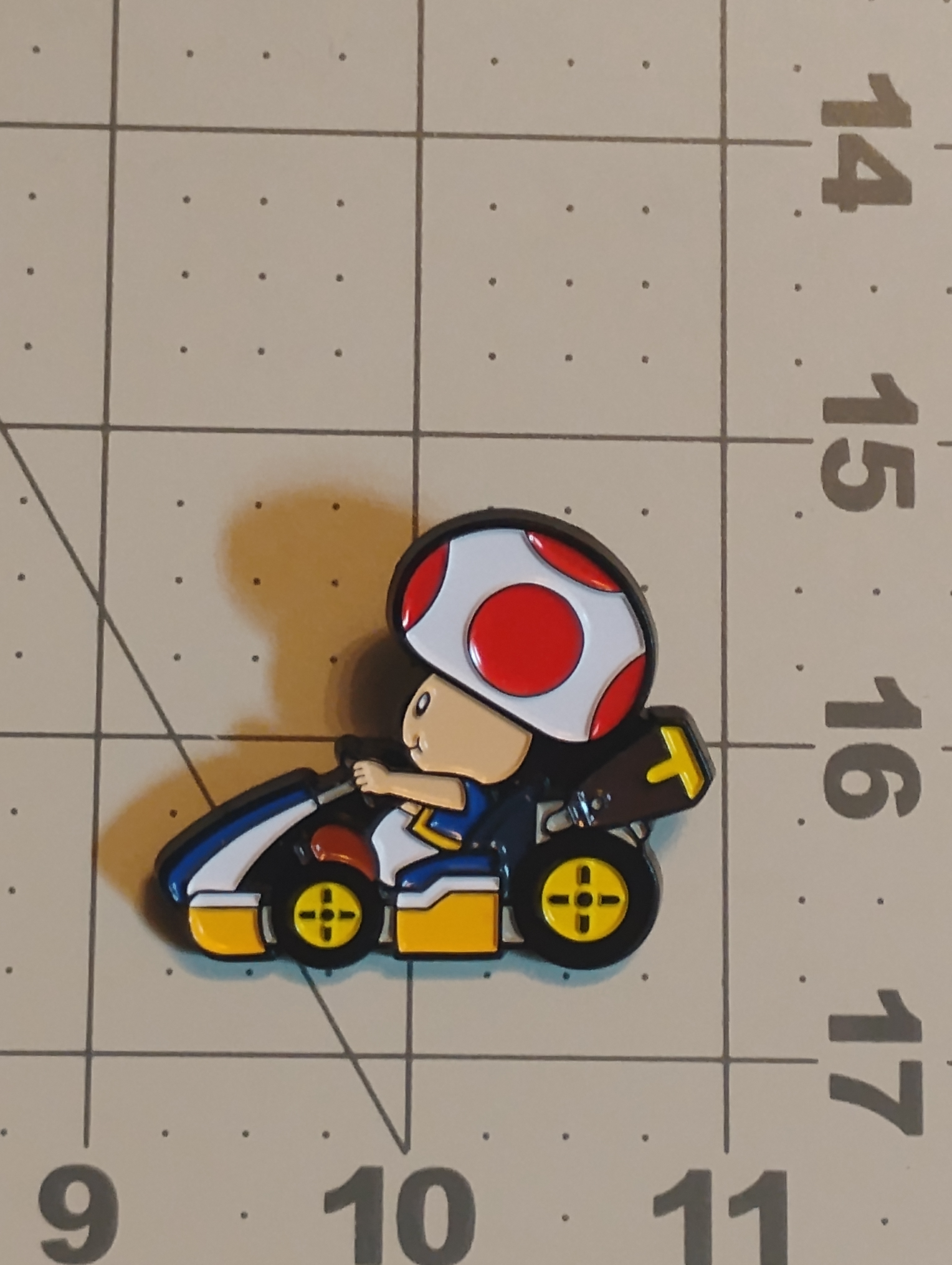 Official Nintendo Mario Kart Enamel Pin/Badge Toad