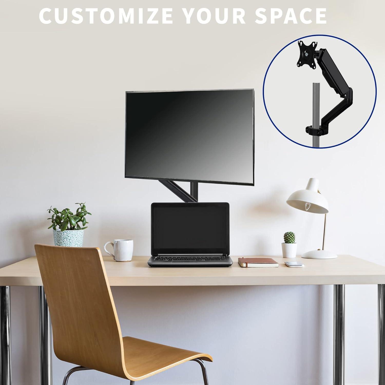 New VIVO Black Pole Mount Monitor Arm - 17" to 32" - photo 4