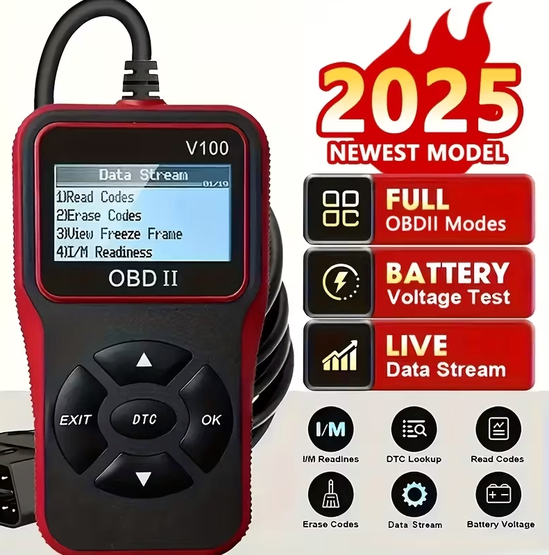 OBD2 Car Scanner V100 / Engine Fault Code Reader & Diagnostic