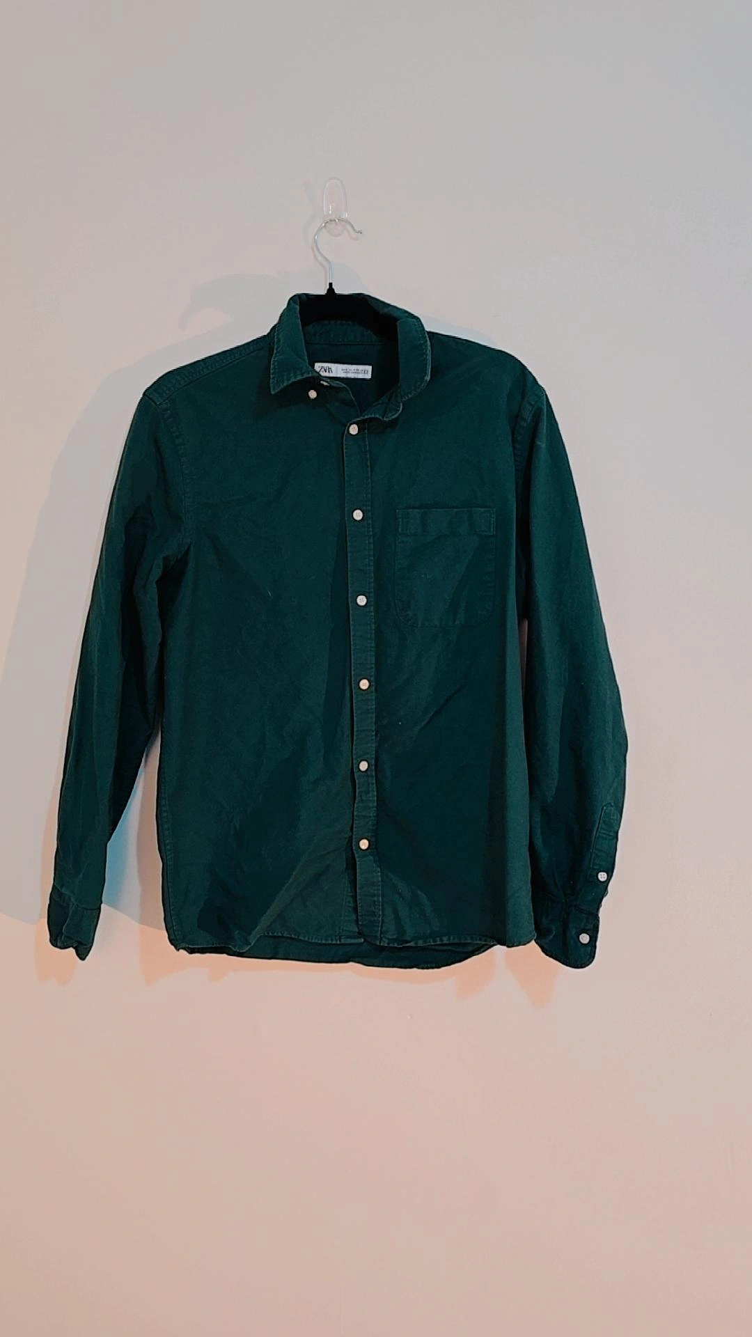 Zara Green Long Sleeve Shirt - Size S