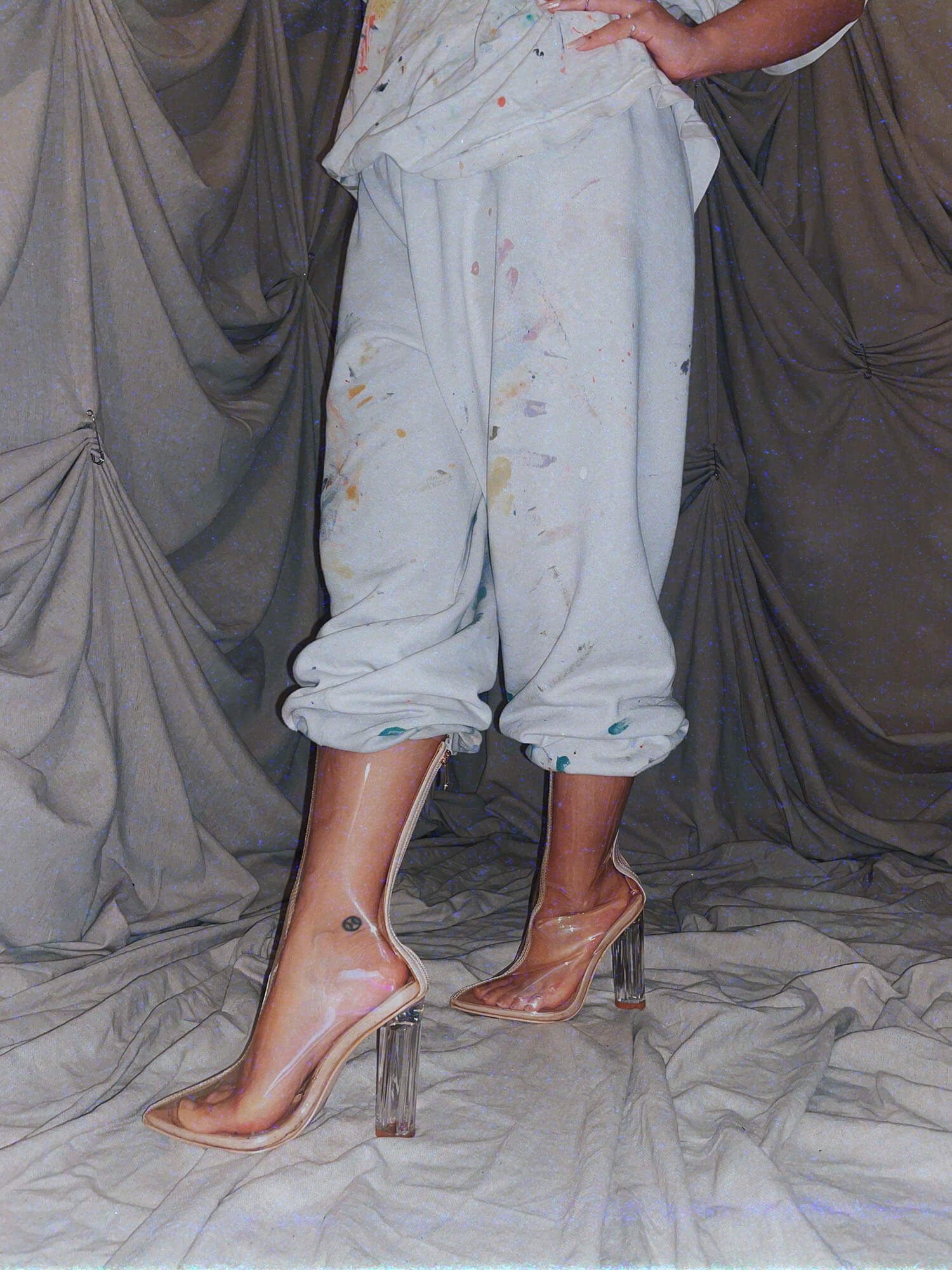 clear / transparent calf boots ★ heels shoes - photo 3
