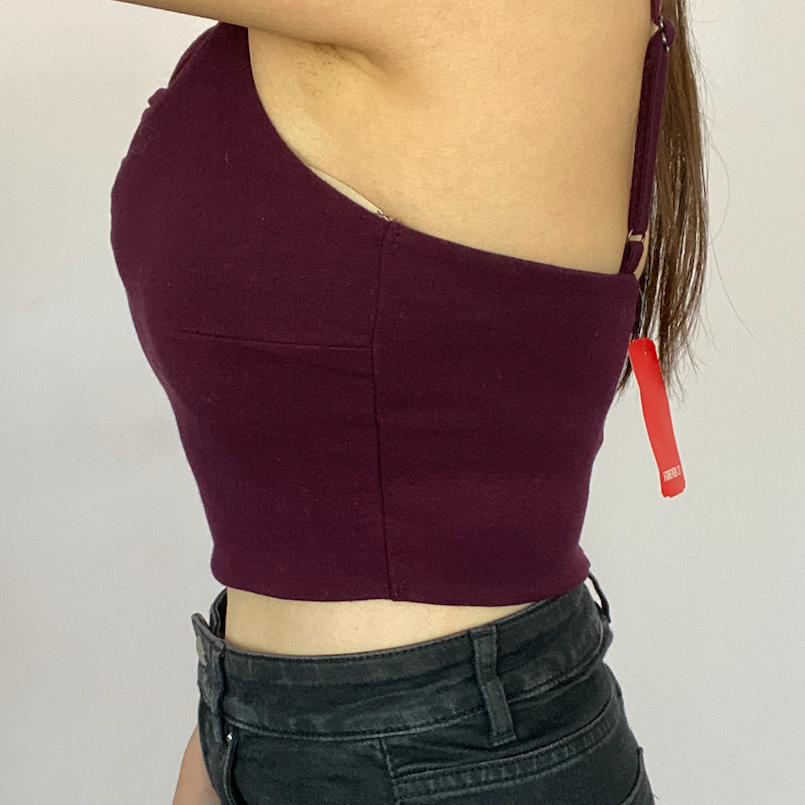 [NEW] Forever 21 Plum Knit Crop Top - Size Small - photo 3