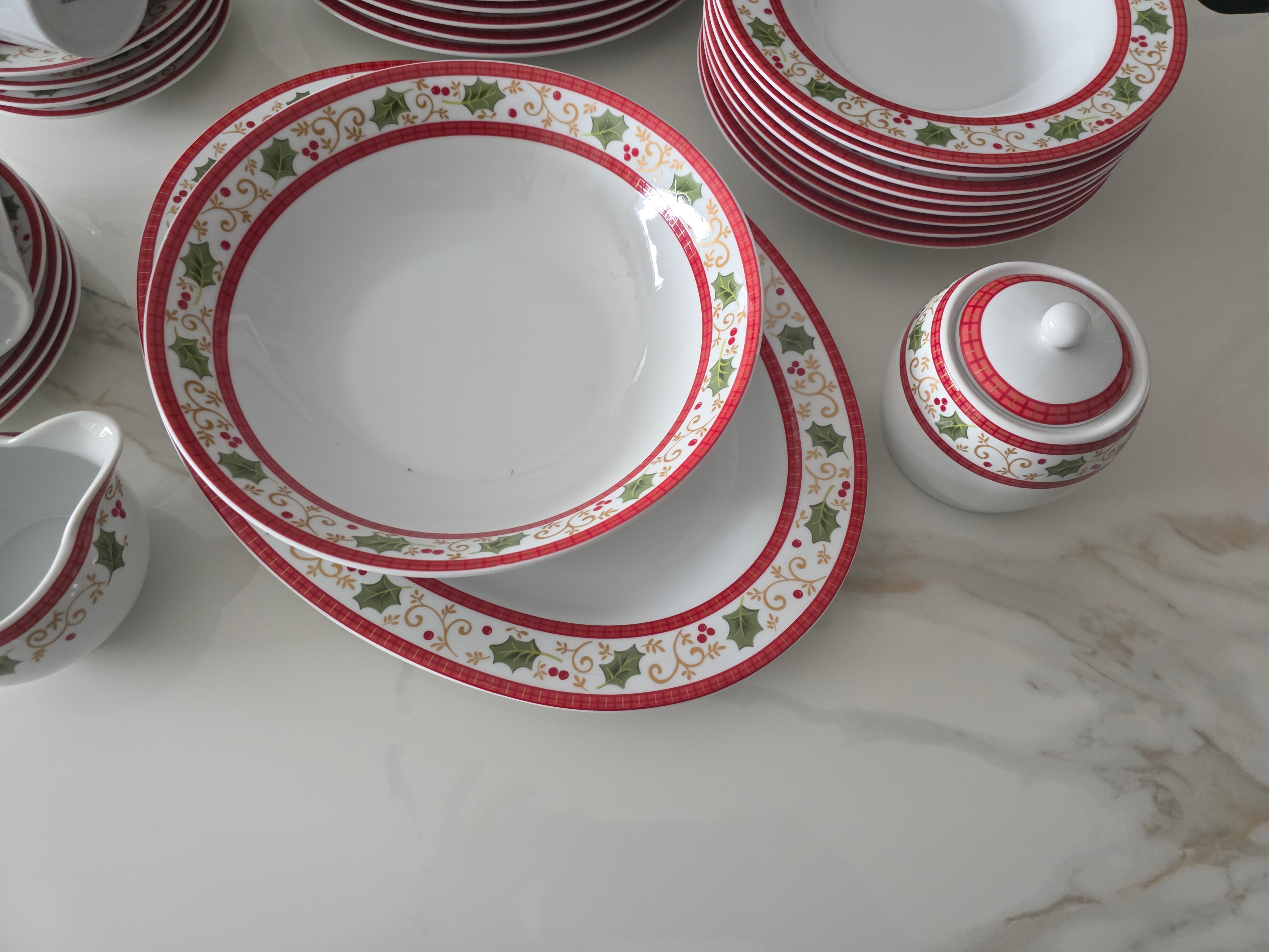 Holiday Collection 44-Piece Porcelain Dinnerware Set - photo 4