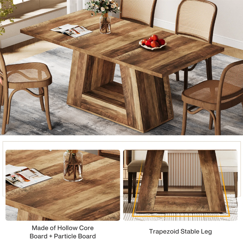 63" Dining Table For 4 With Sturdy Base - New in box - photo 3