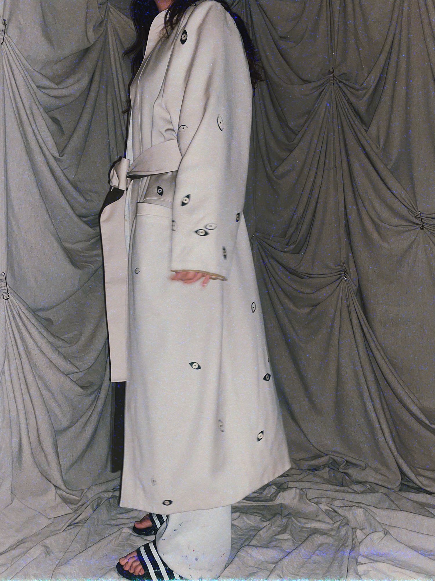 Han Coat ★ unisex reversible maxi robe hand made + painted - photo 2