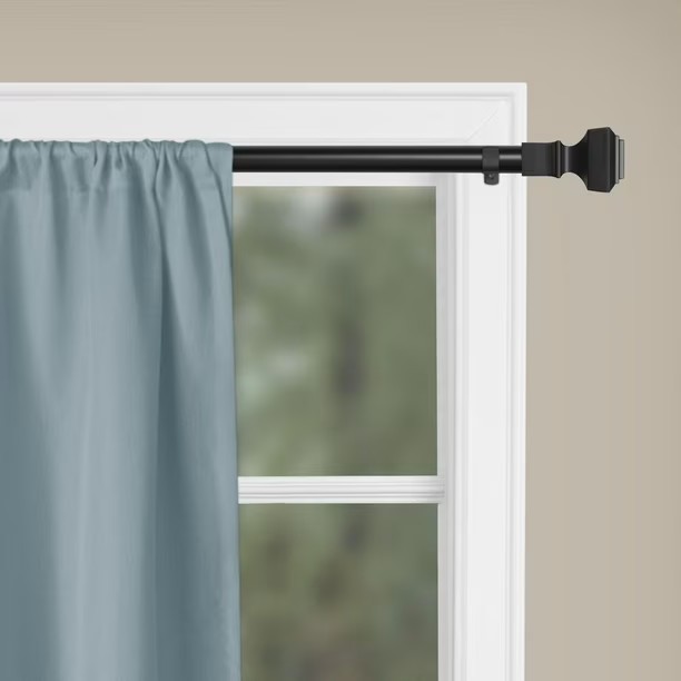 Black Curtain Rod - Adjustable 42-84 inches - photo 3