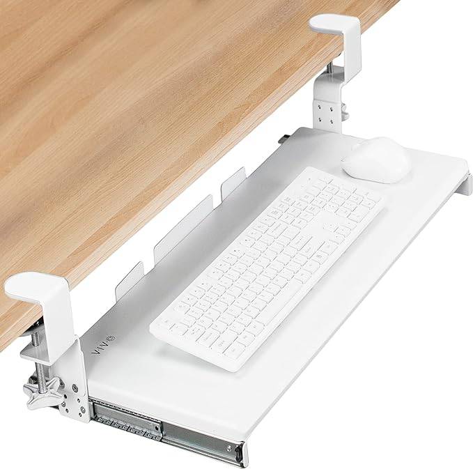 New VIVO Large Height Adjustable Under Desk Keyboard Tray White - photo 2