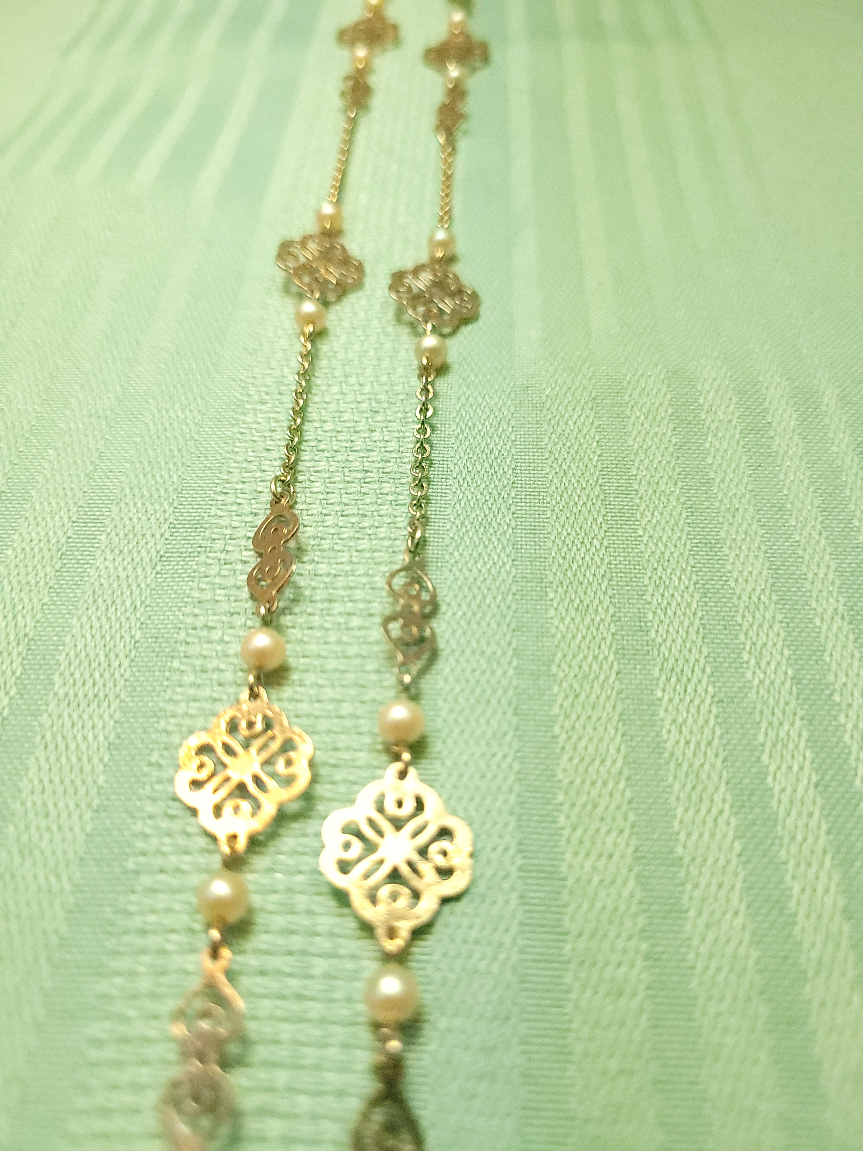 1994 Avon Attributed 31" Continuous Loop Necklace Gold Tone - photo 5