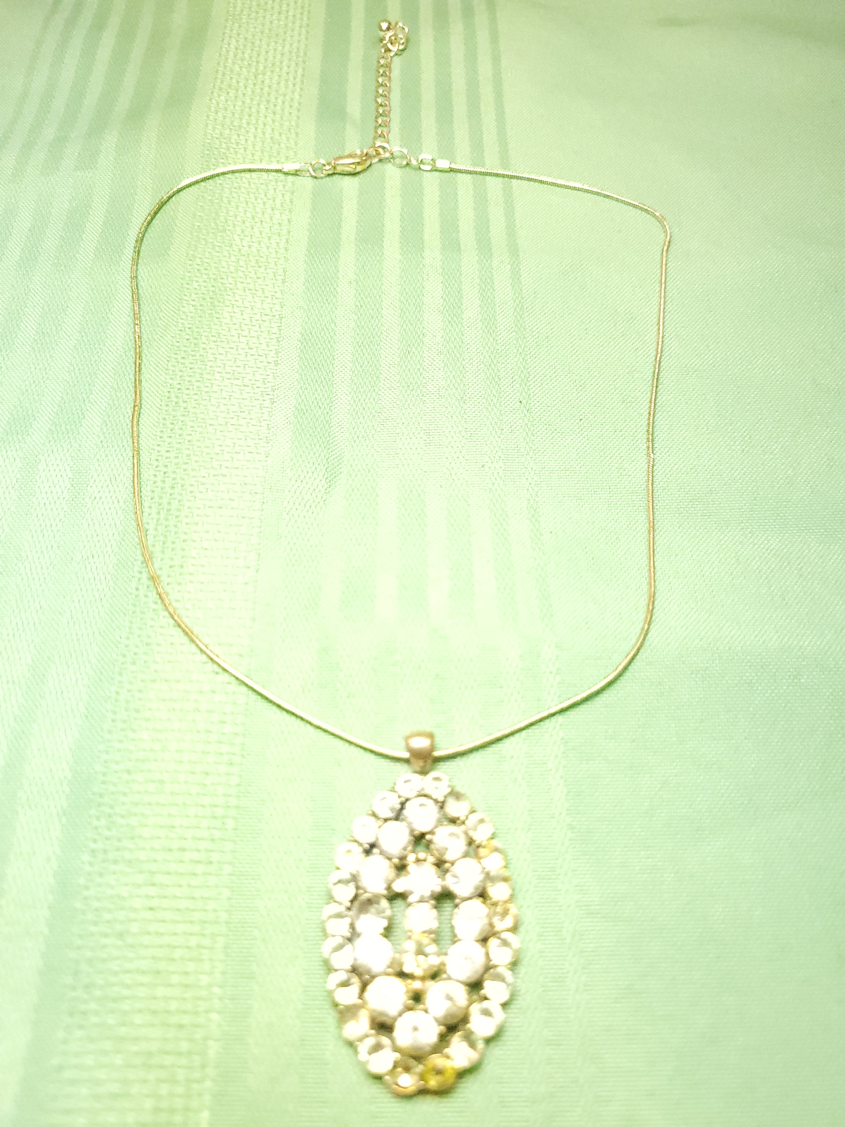 1990 Style Silver Tone Snake Chain Necklace 30" 2 Stones Missing - photo 5