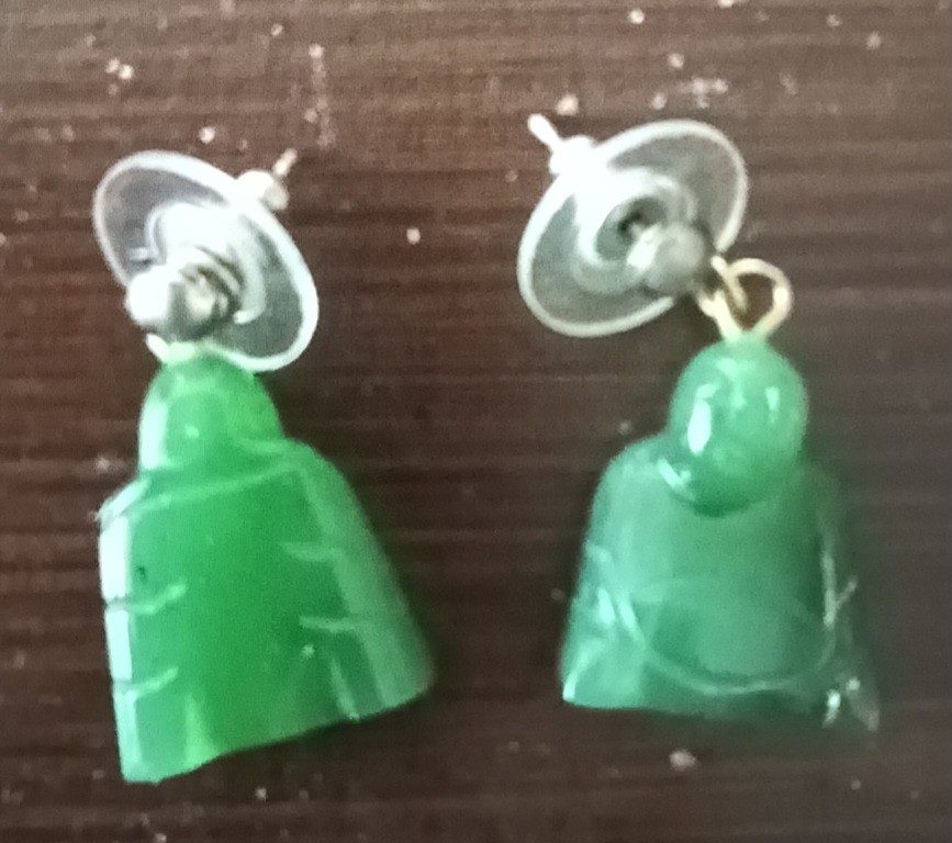 Pair of Green Jade Earrings