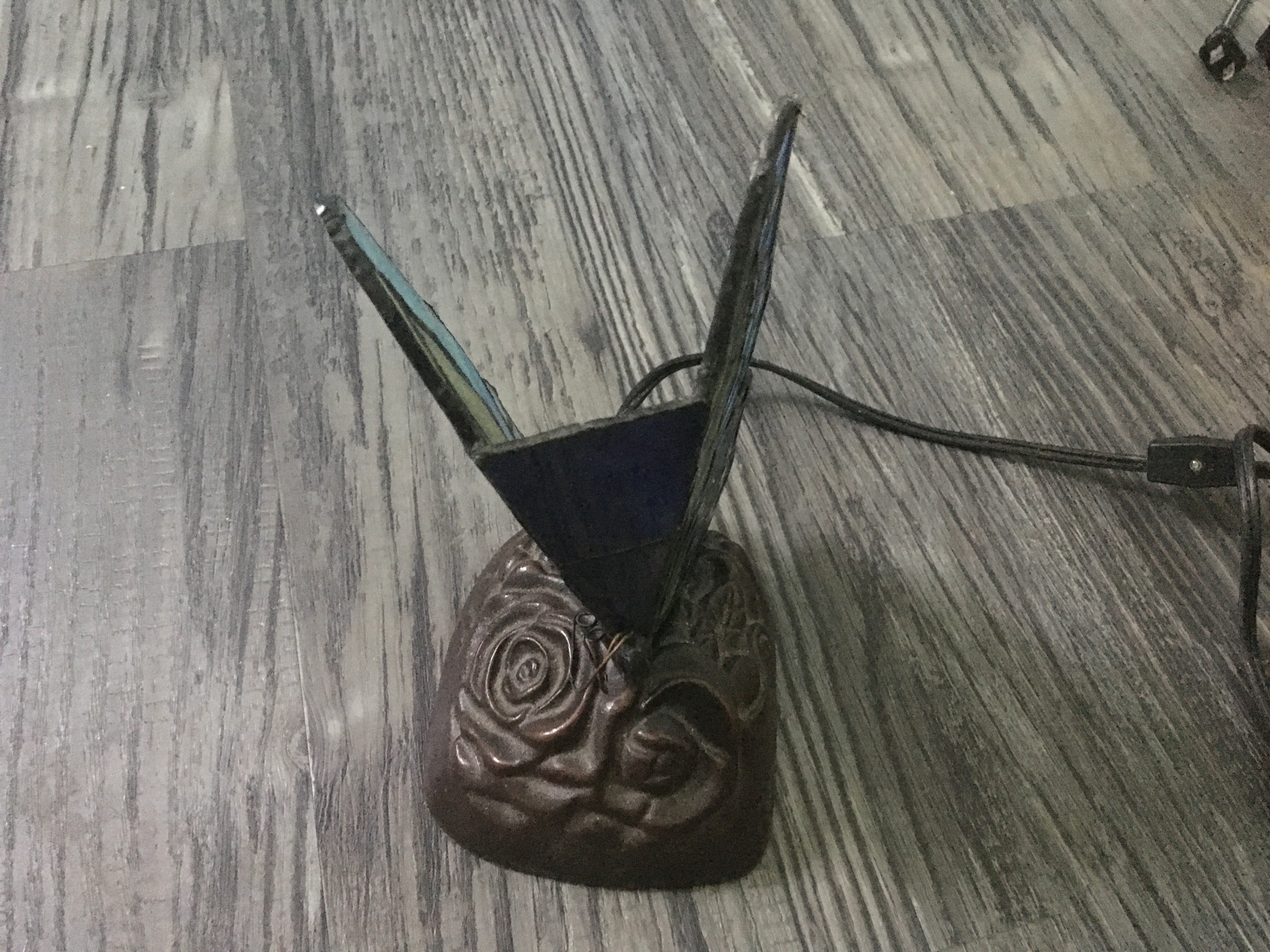 Butterfly Stained Glass Accent Lamp - photo 4