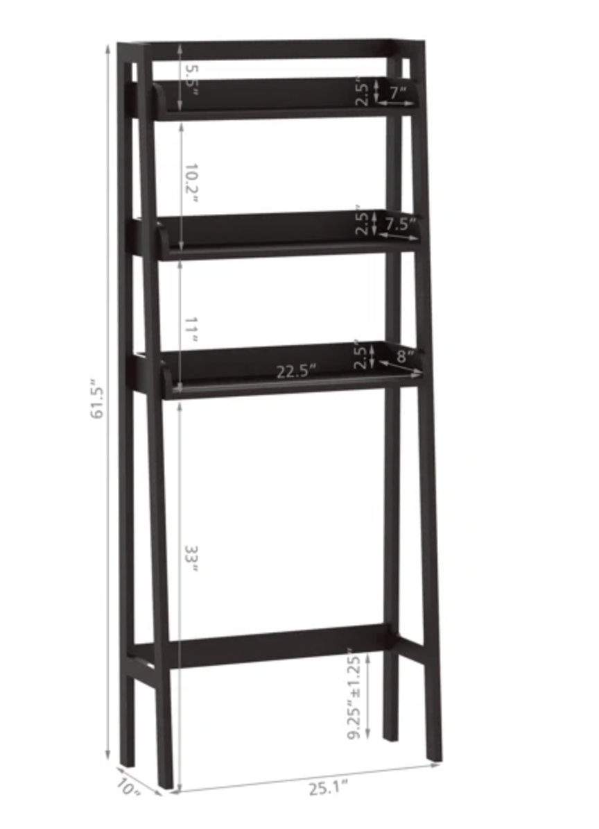 Freestanding Over The Toilet Storage