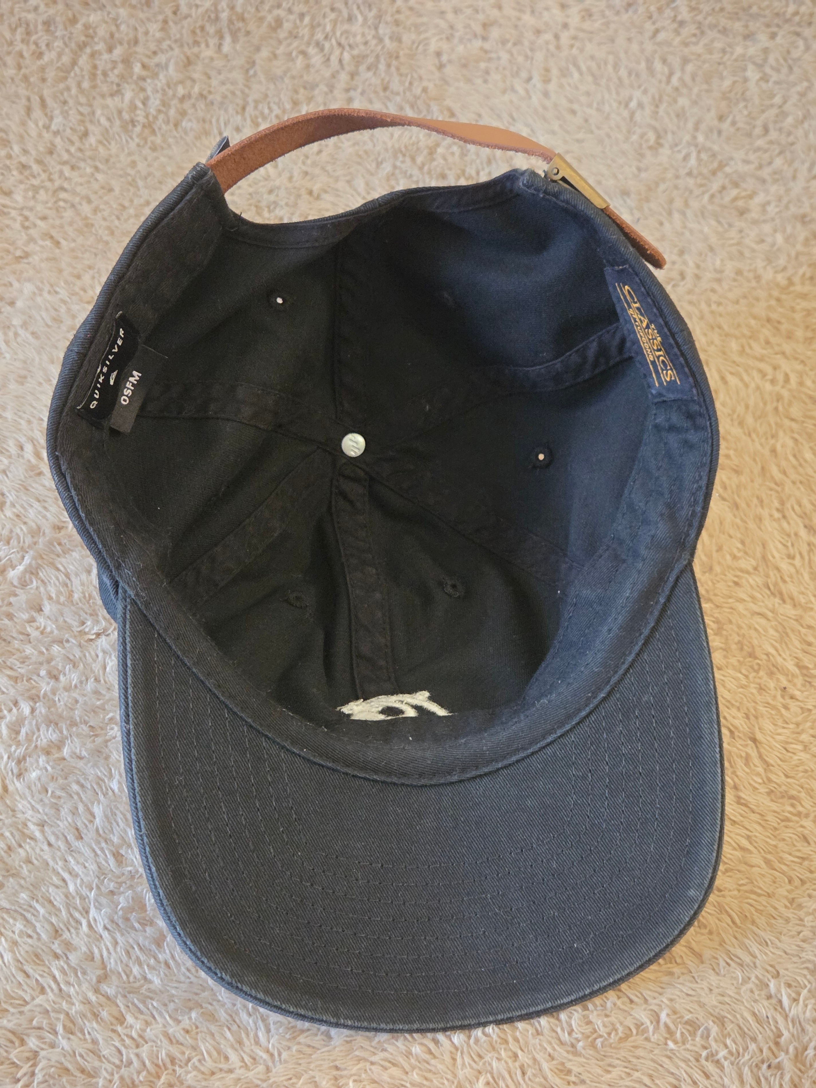 Quiksilver Dad Cap – Black, OSFM, Leather Strap - photo 3