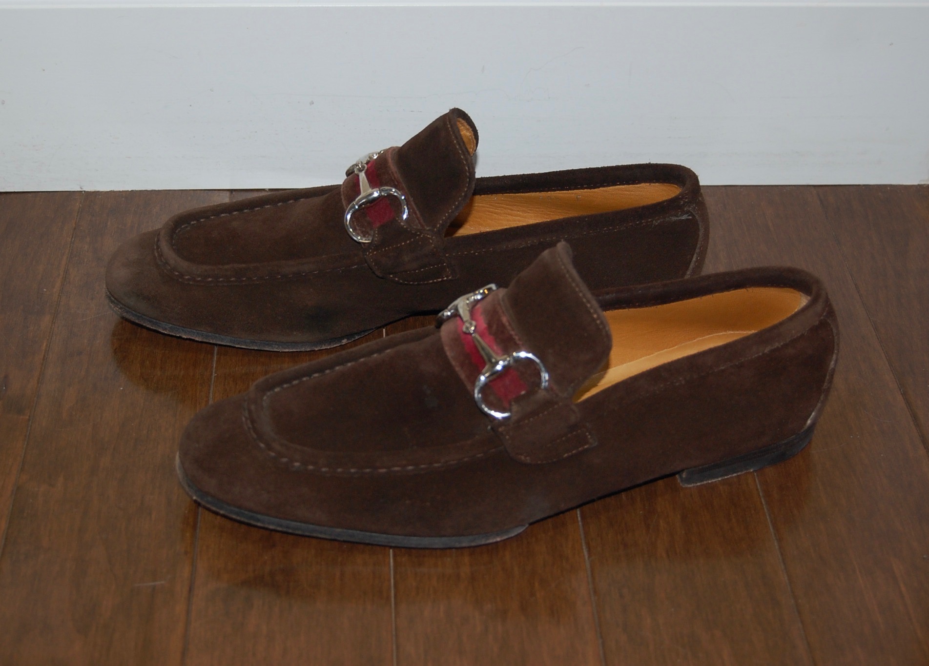 Gucci Brown Suede Loafers size EUR 40.5